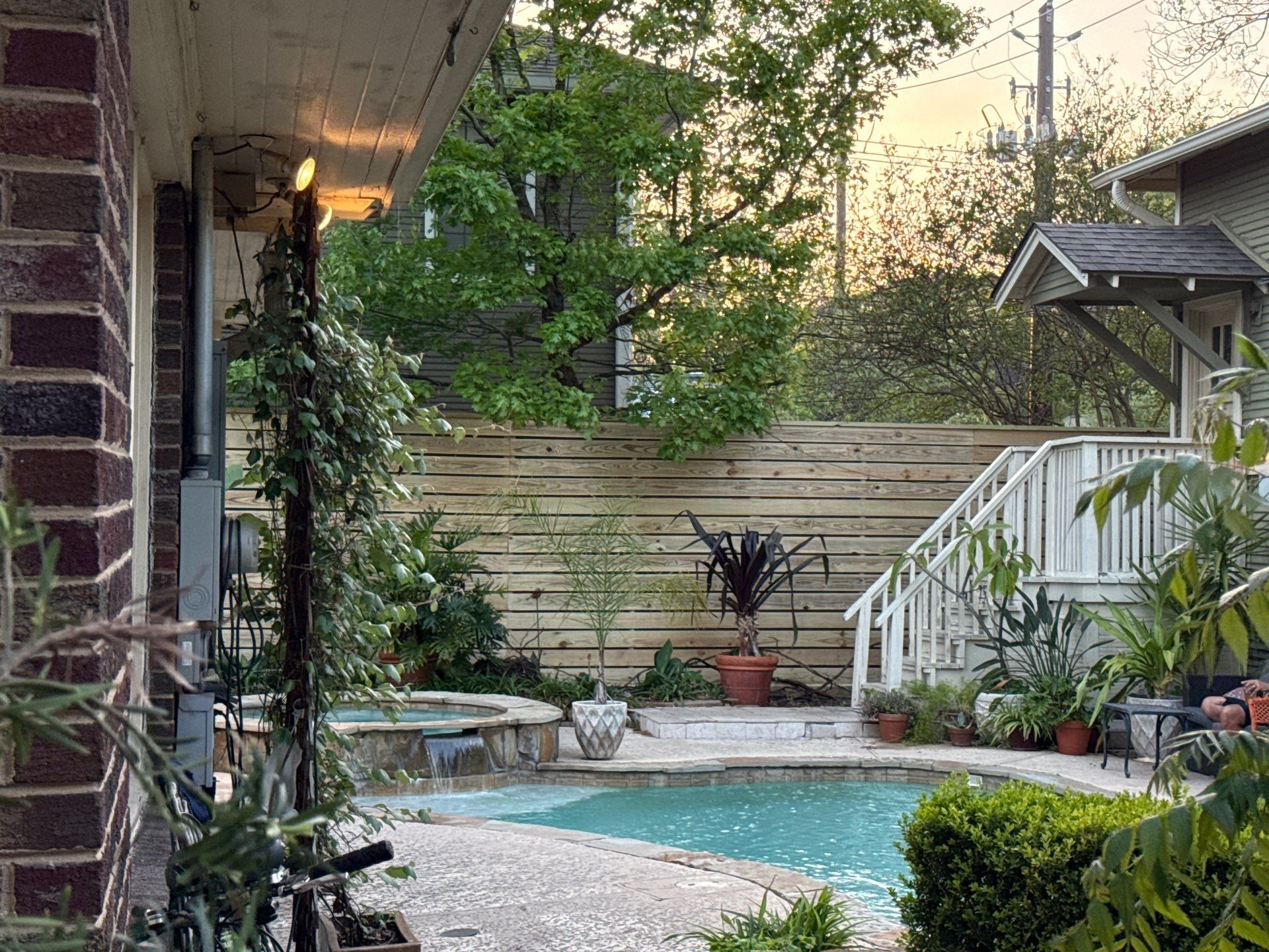 Modern Treated Pine Horizontal Fence by Tim's Fences