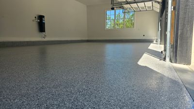 Porch & Garage Using Tidal Wave & Gravel 
