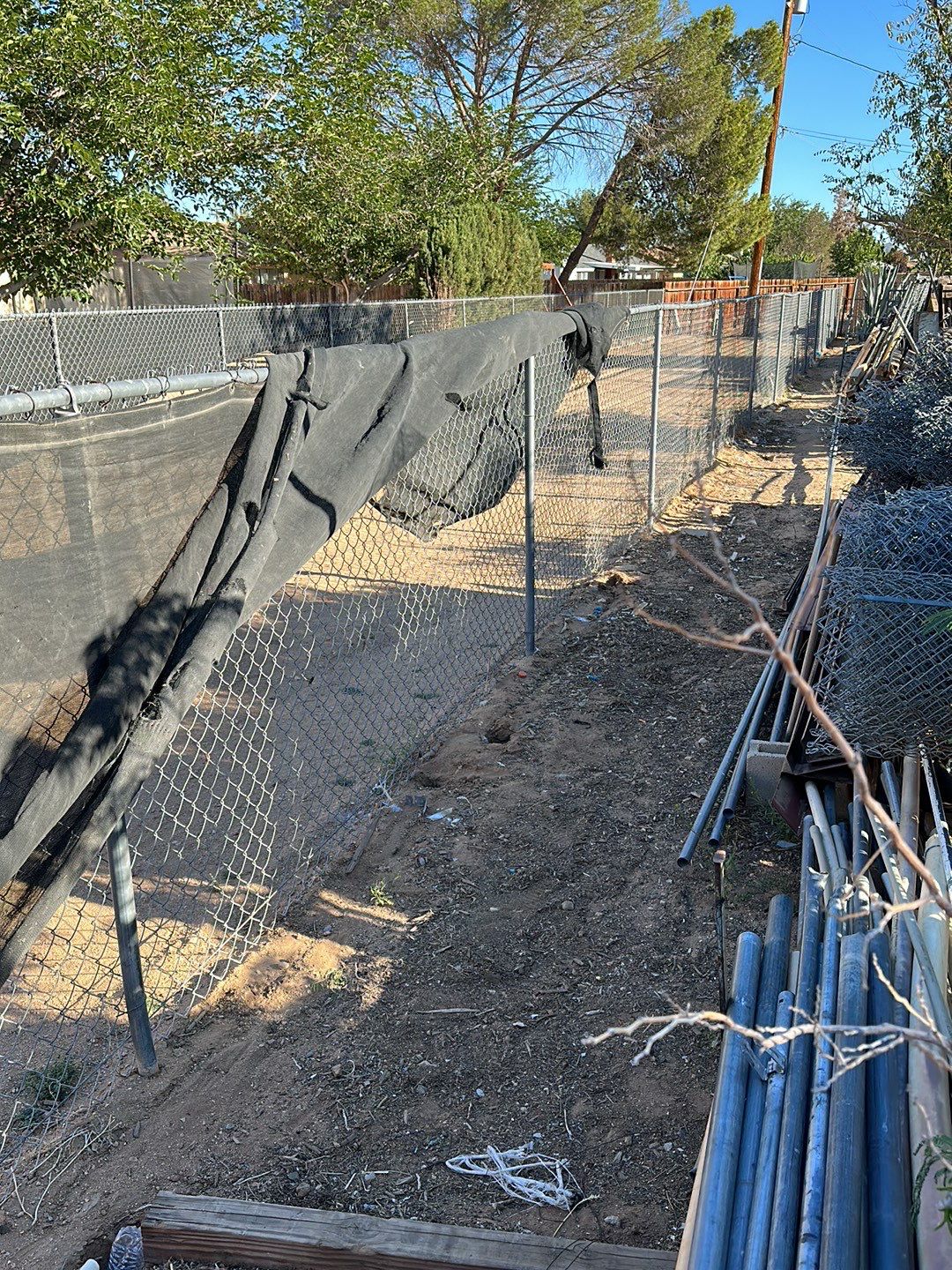 Fence replacement using 6ft and 4ft vinyl  by Fence Guys Inc. 