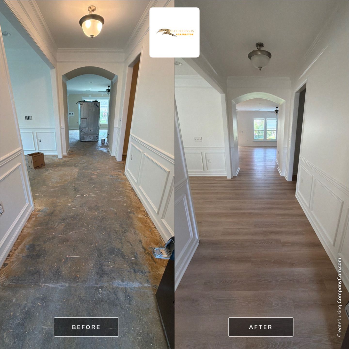 Luxury Vinyl Plank Flooring Installation and Interior Refresh in Durham by Billy Weatherspoon Contractor