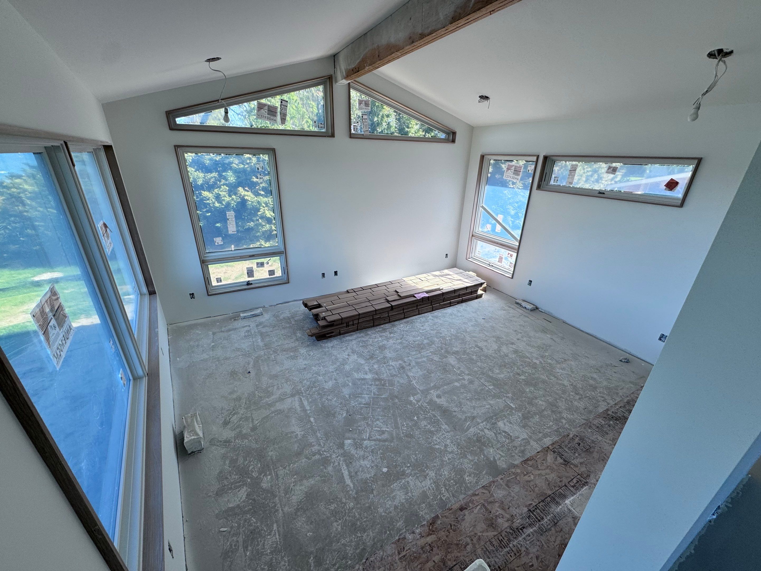 This project has it all!!!! Custom Flooring, Leveling Service, Custom Stair parts and pieces, risers, blue pad cover - all inclusive service from RTB! by RTBaldwin Hardwood Floors