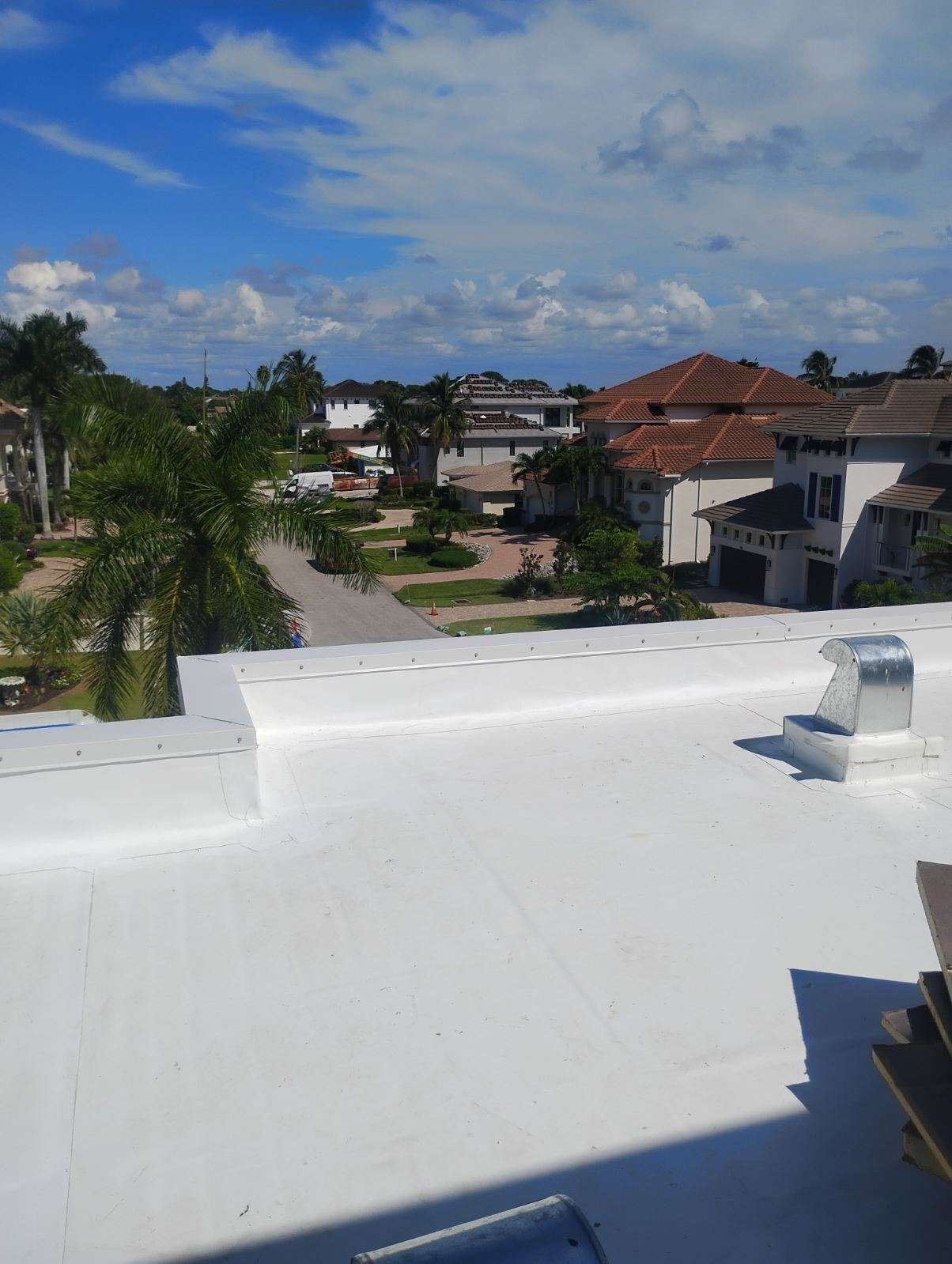 Residential Install of Flat TPO by International Roofing