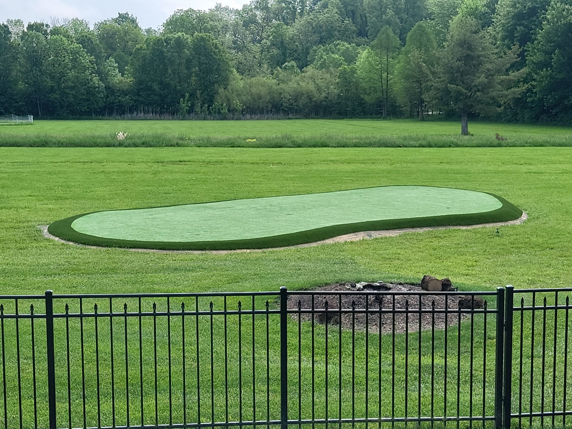 Custom Backyard Putting Green Installation in Mason, Ohio by Southwest Greens Midwest
