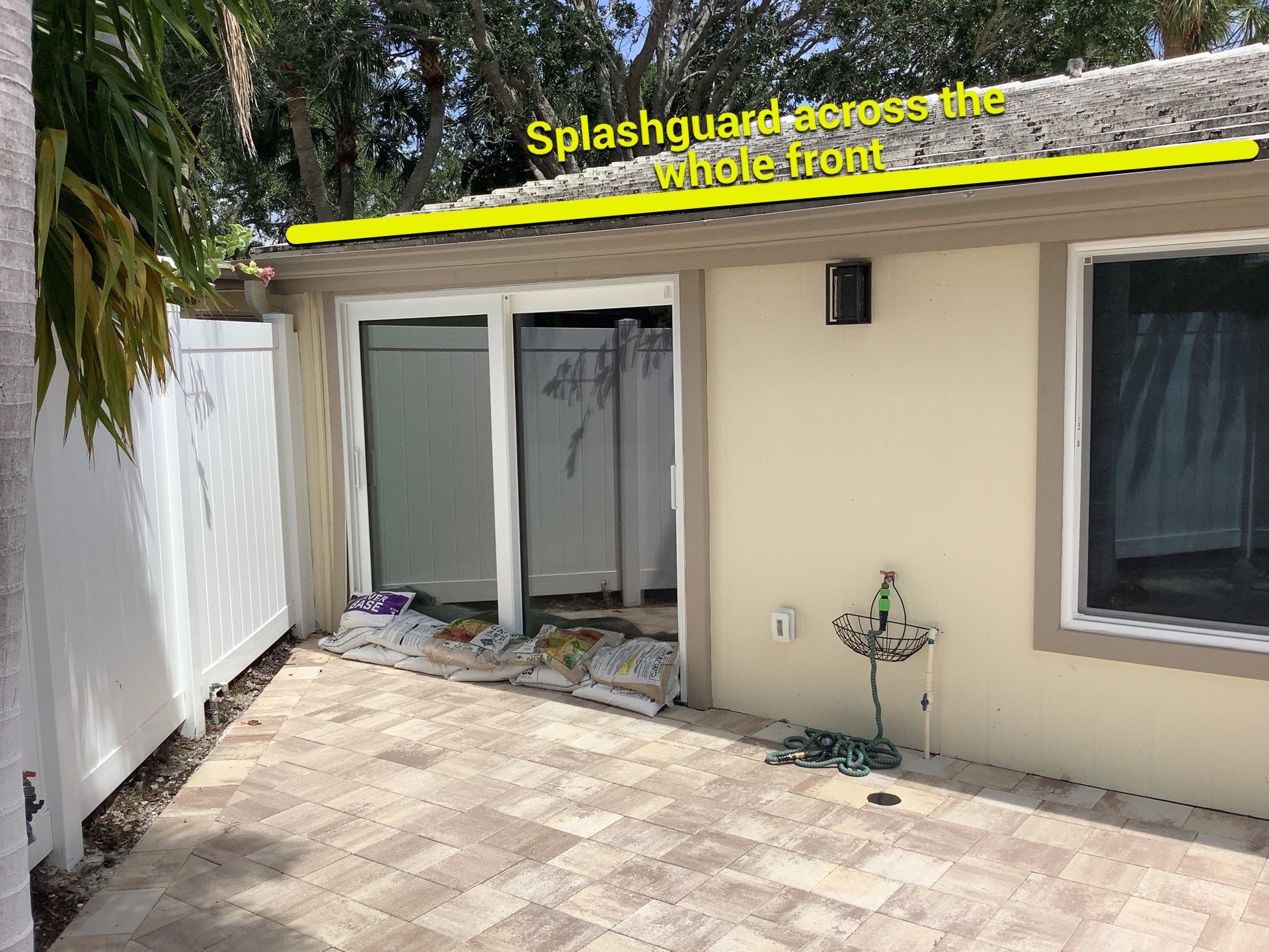 Splash Guard Gutters for Siesta Key Homes by Gutter Professors