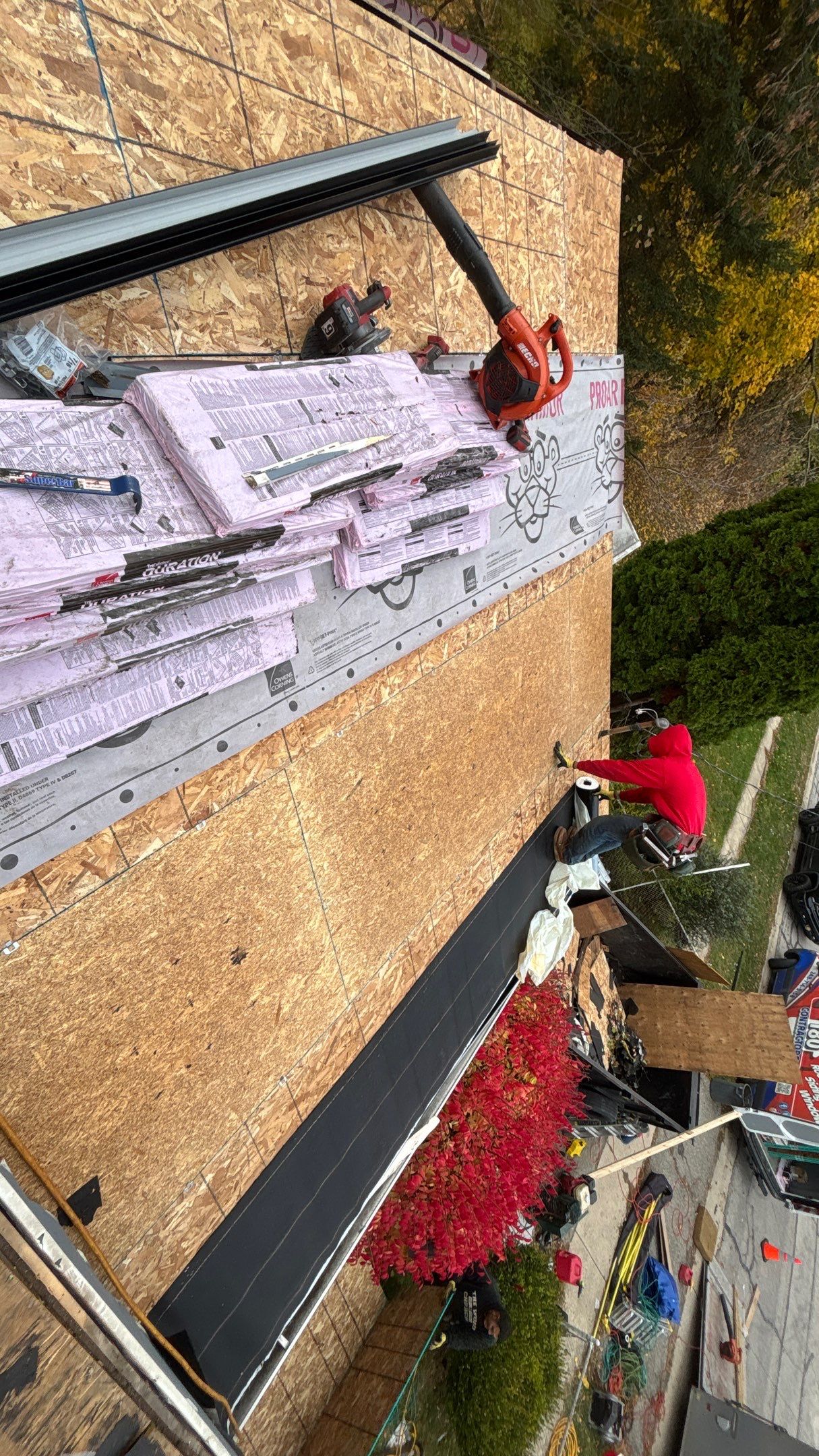 Roof Replacement using Owens Corning Midnight Plum by 180 Contractors