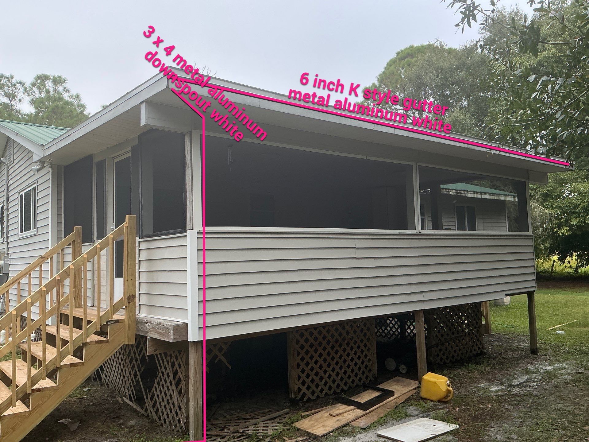 Seamless Aluminum Gutter Installation using 6 Inch Seamless Gutters in North Fort Myers FL by Gutter Professors