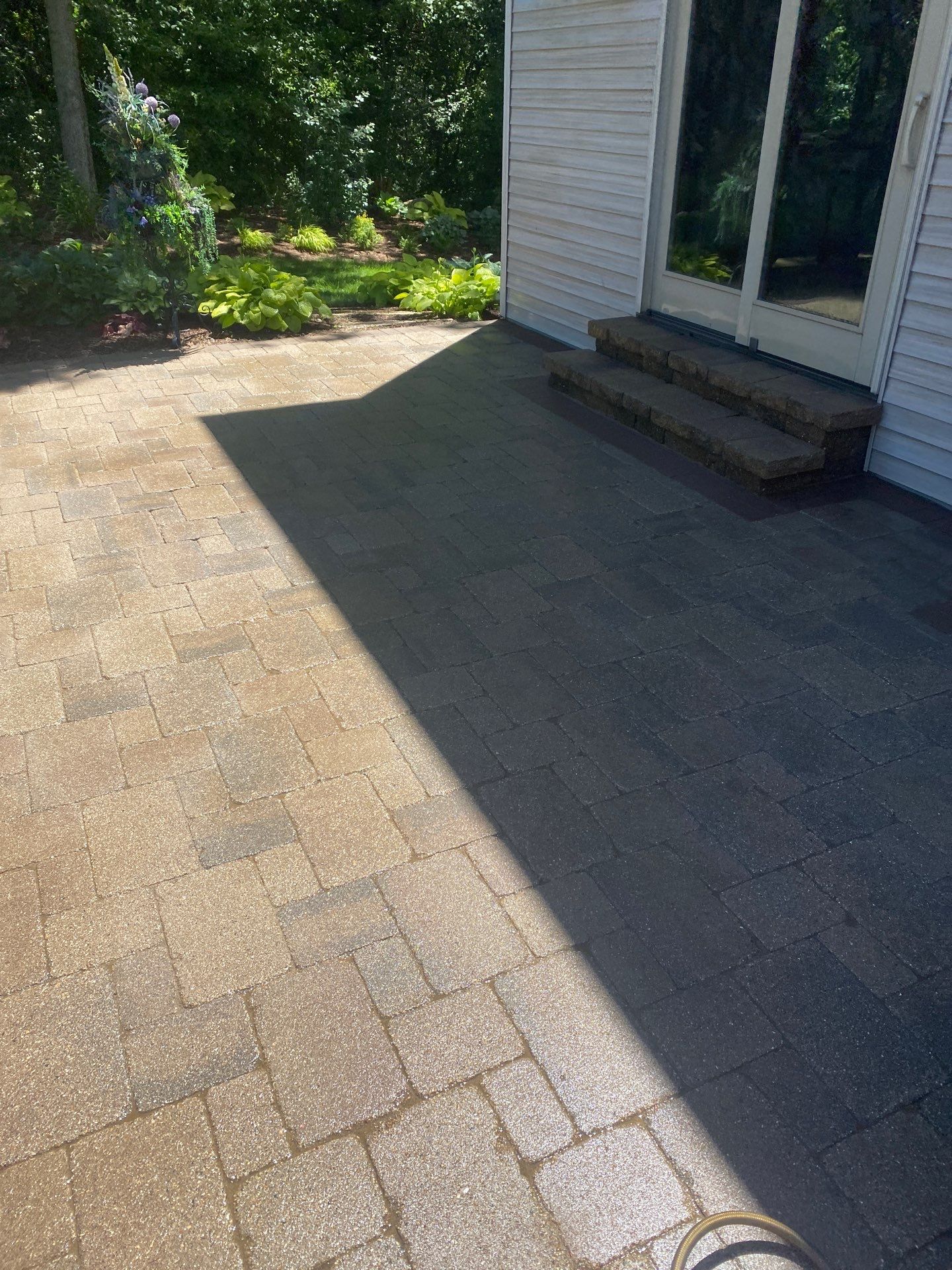 Patio and stepper cleaning by Shulla Exterior Cleaning