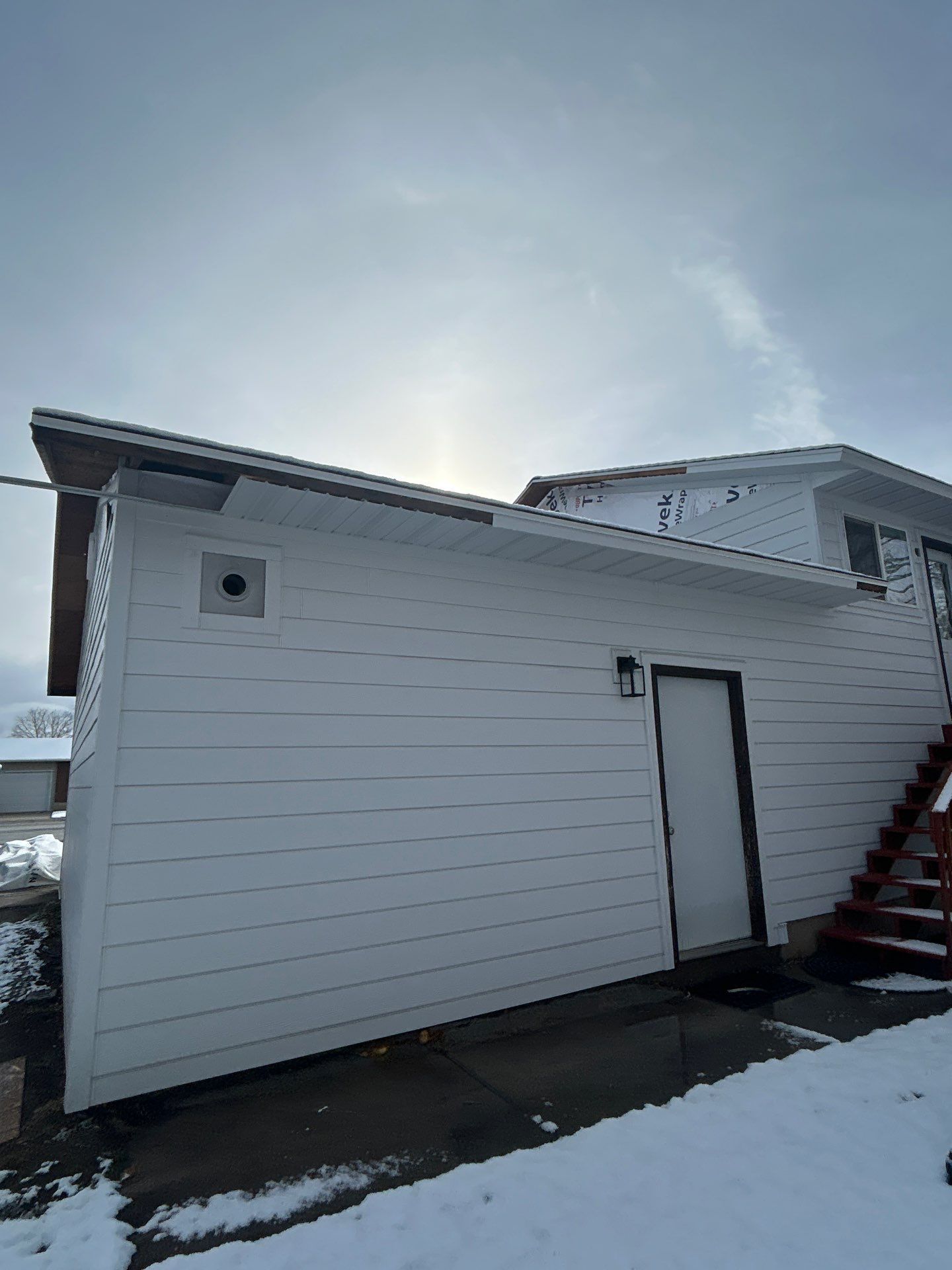 Orem | Crisp Monochromatic Hardie Upgrade | Arctic White by Ideal Siding Utah