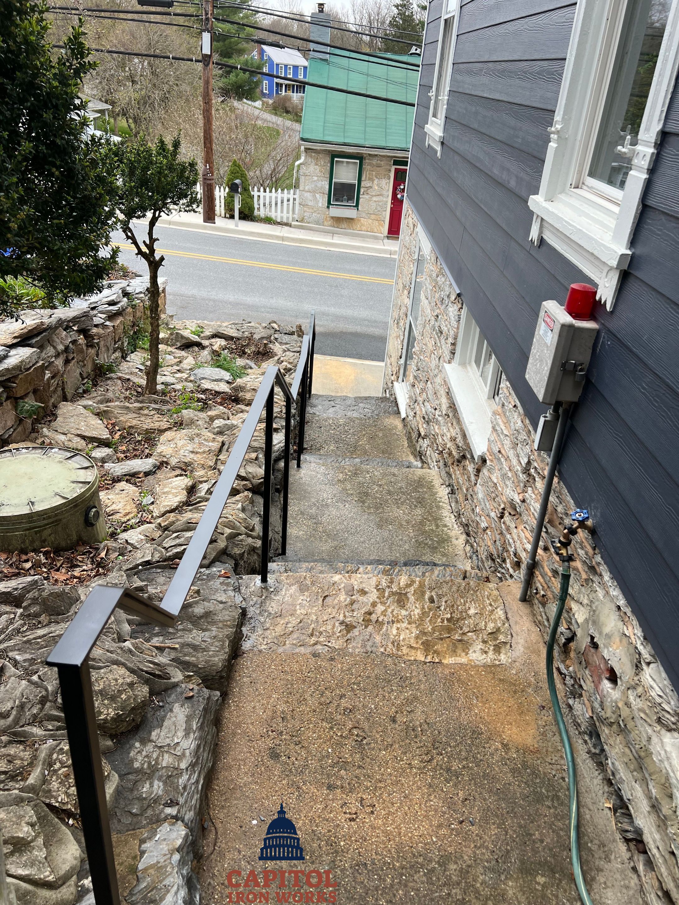 Traditional Iron Railing – Residential Entry – Keedysville, MD by Capitol Iron Works