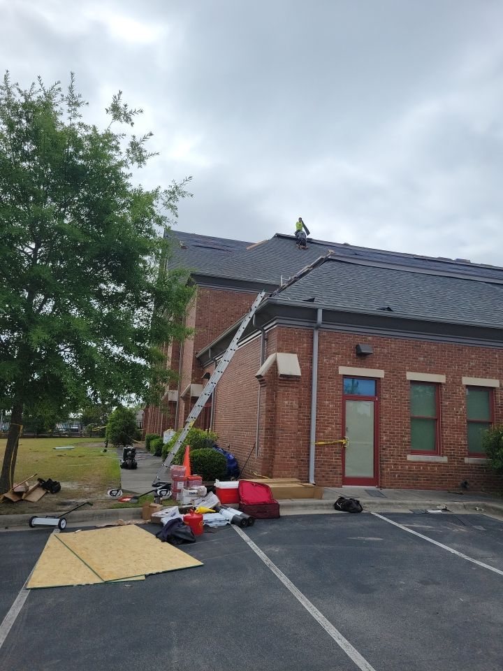 Commercial Roofing Installation using High Grade Asphalt Shingles by Carolina Trophy Roofs