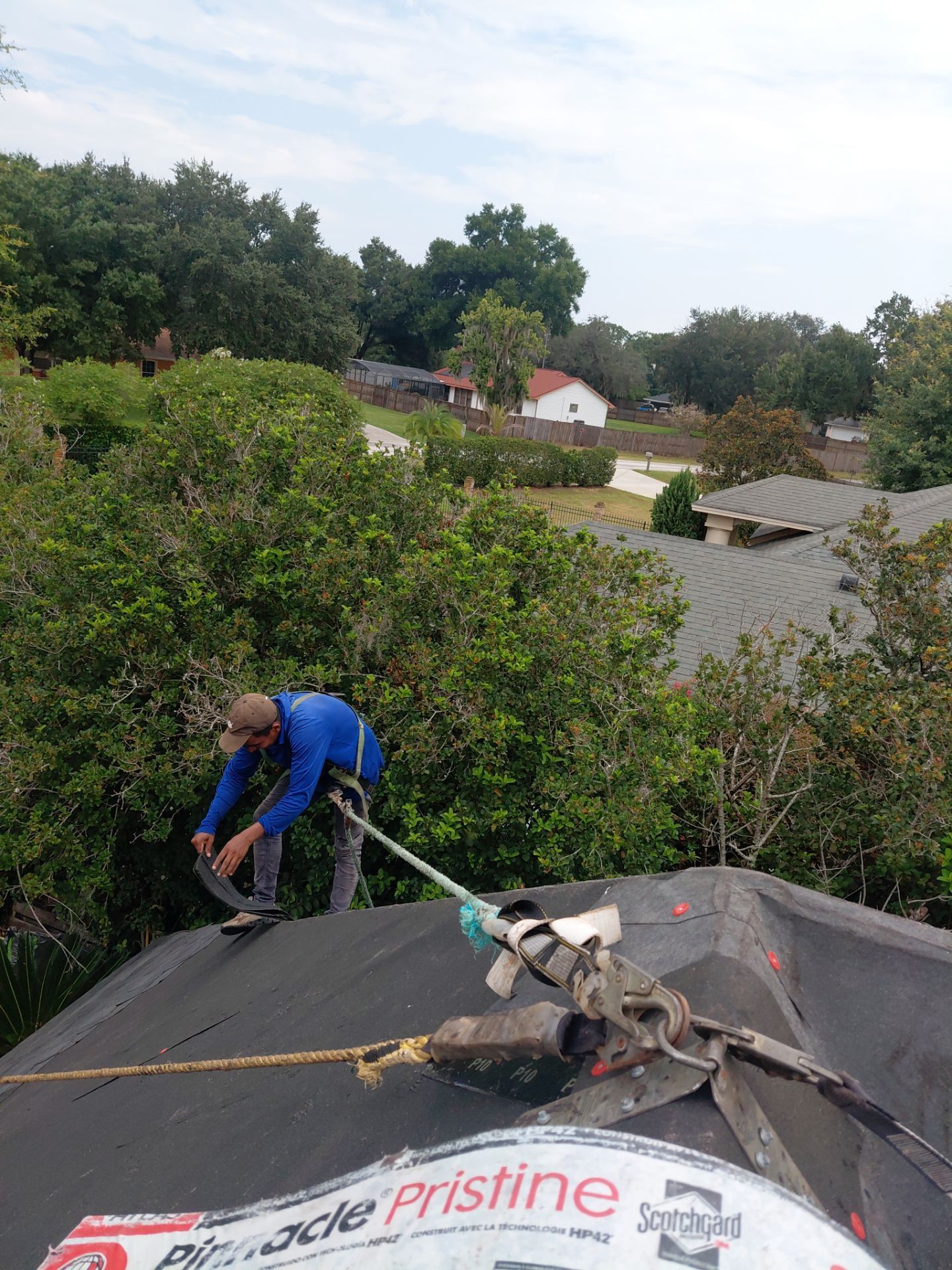 Residential Roofing Installation with Black Shadow Shingles in Clermont by Pinnacle Roofing Group