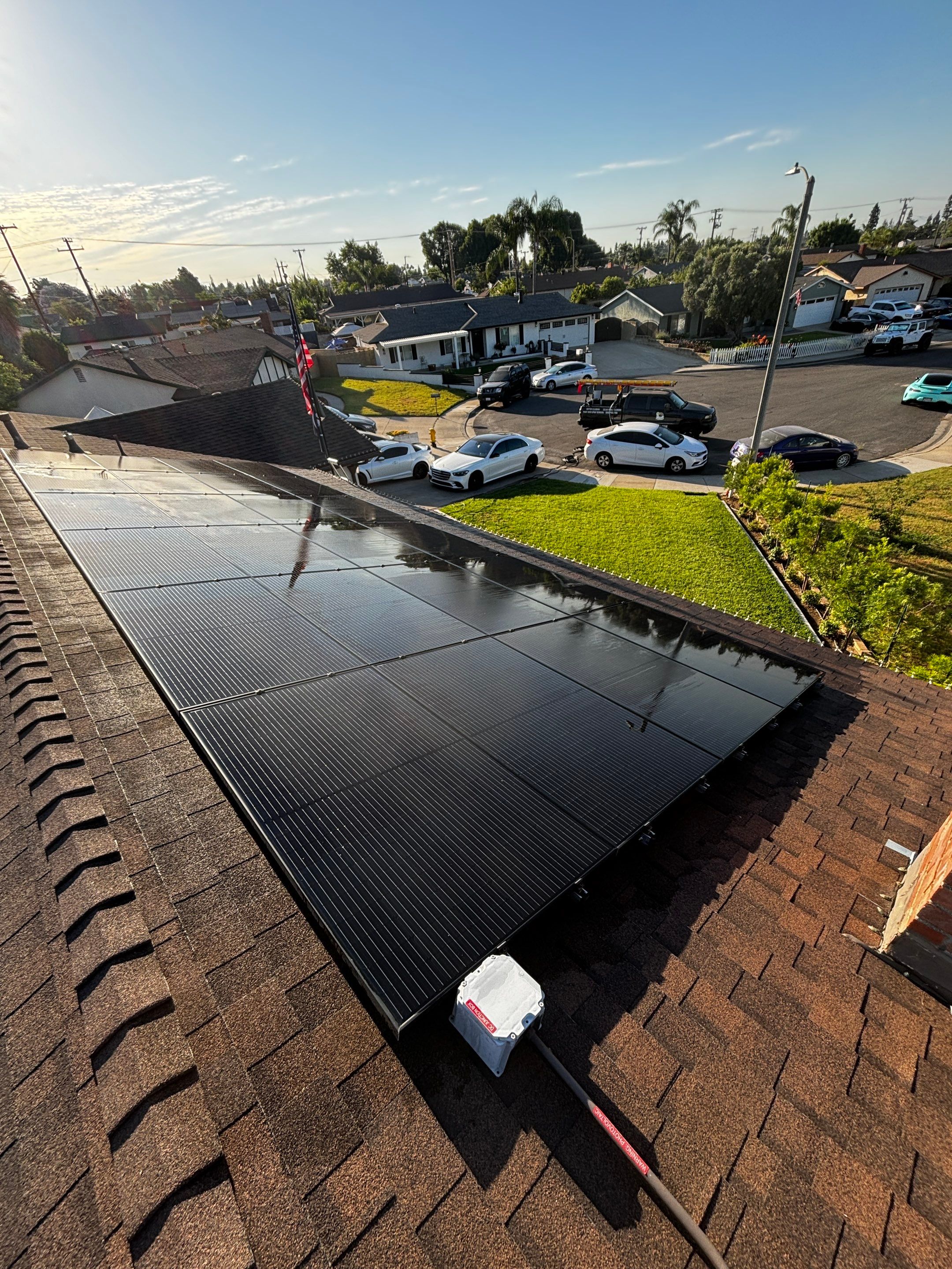 Residential Solar Panel Cleaning in Chino California by Palm Coast Solar Cleaning