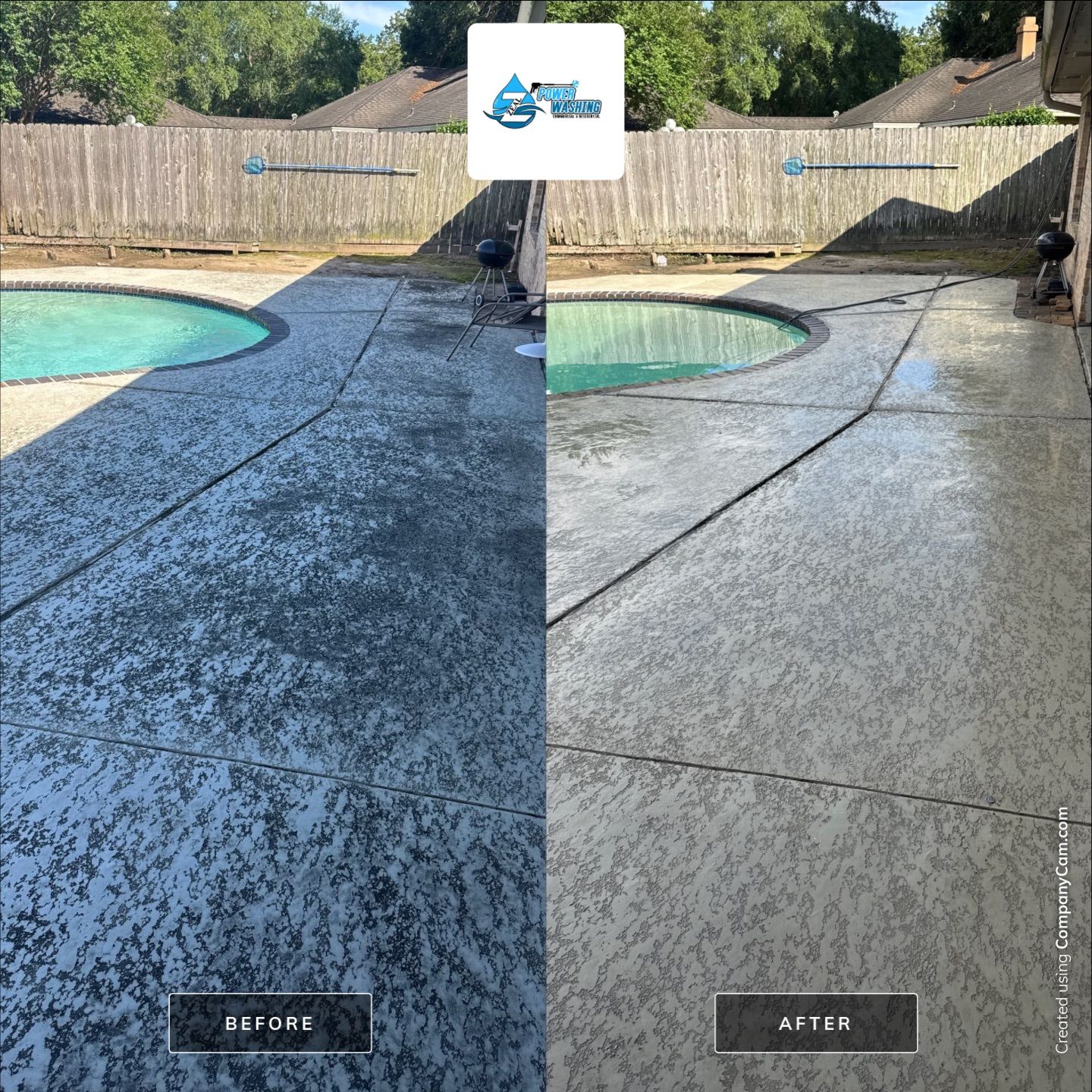 Professional Concrete Pool Deck and Patio Cleaning in Beaumont by Zeal Power Washing