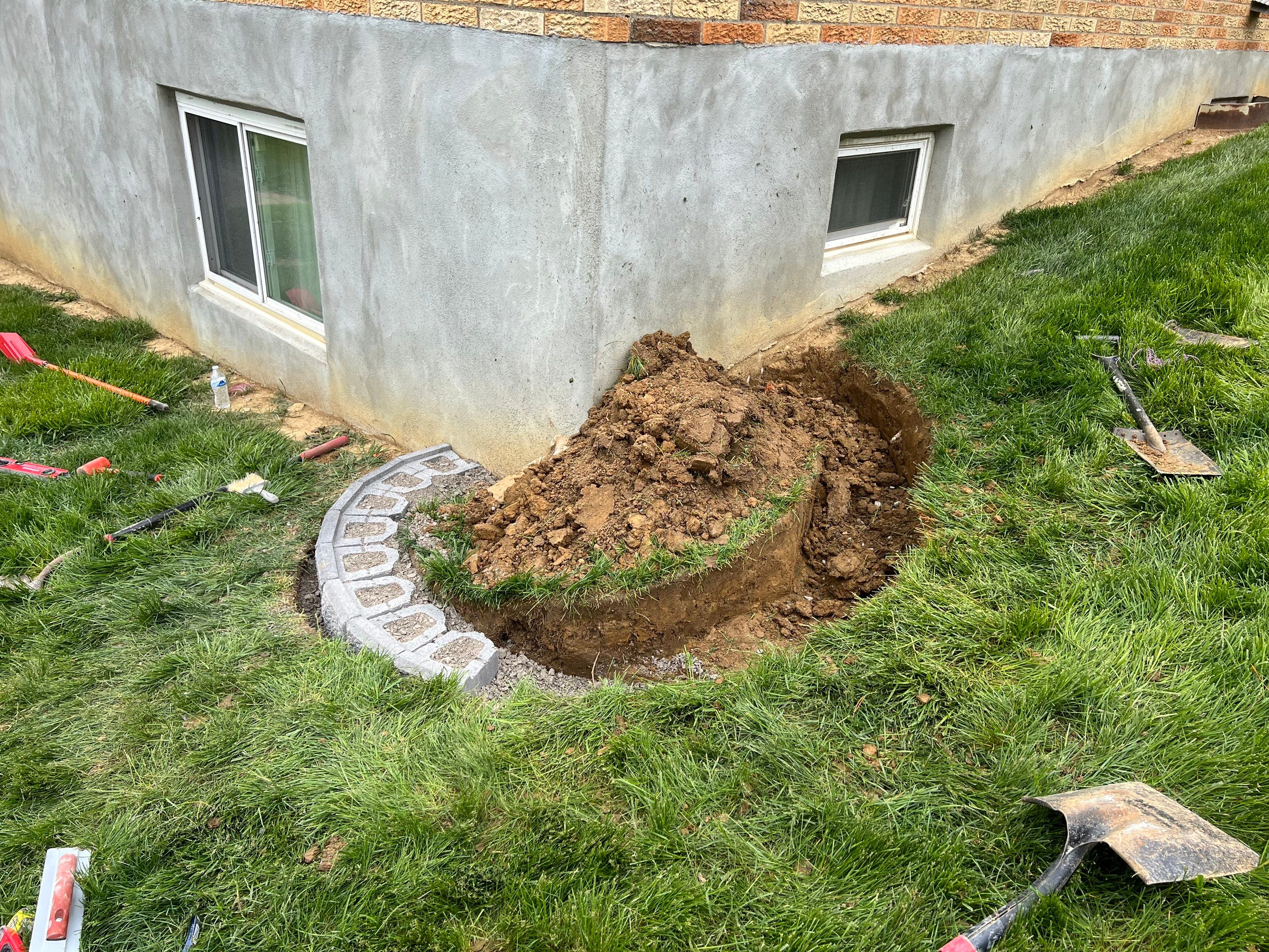 Wall Installation and Gravel Bed Creation by Reisenberg’s Lawn & Landscape, LLC