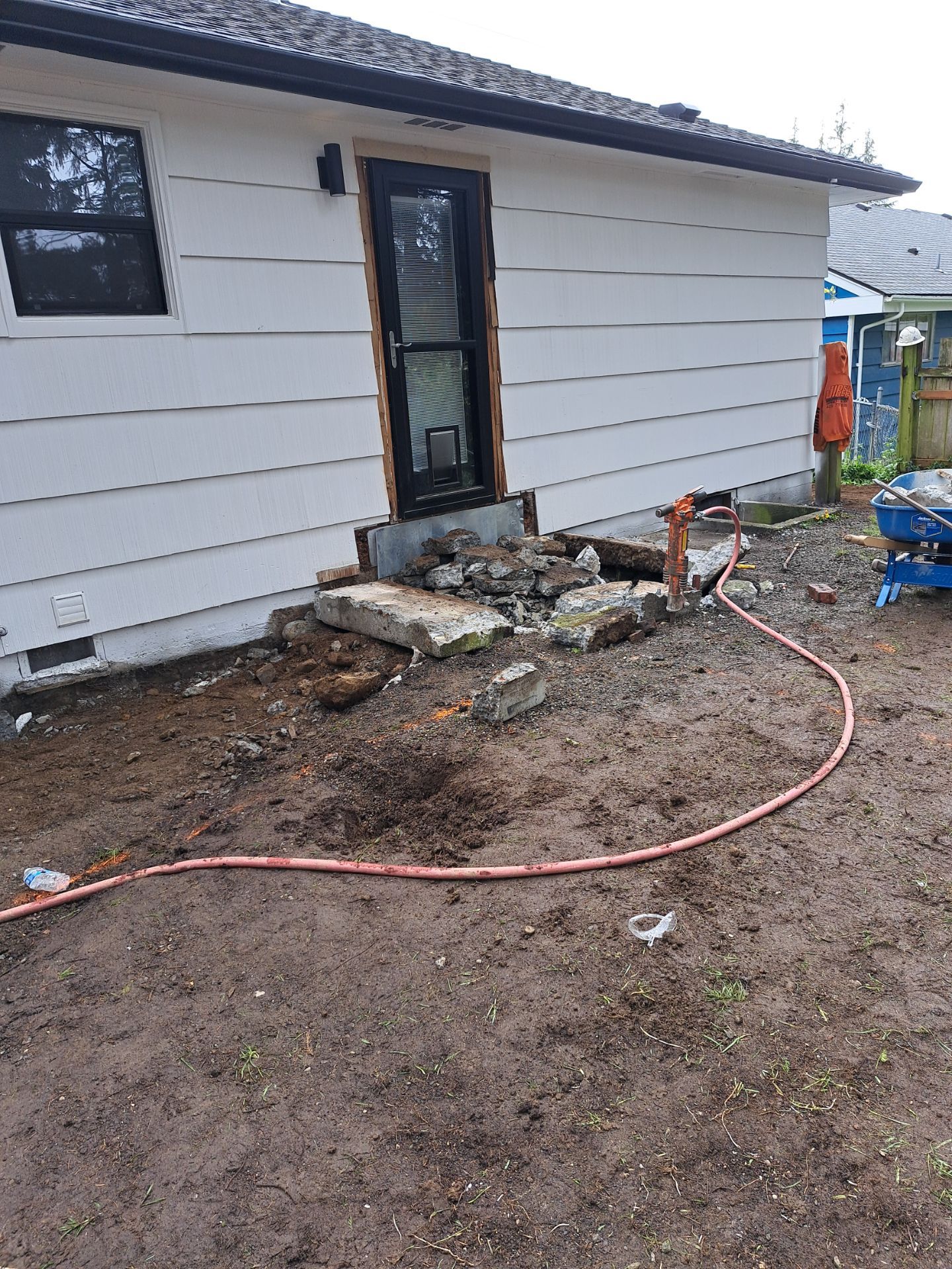 John | Concrete Backyard Walkway by Jireh Asphalt & Concrete Inc 