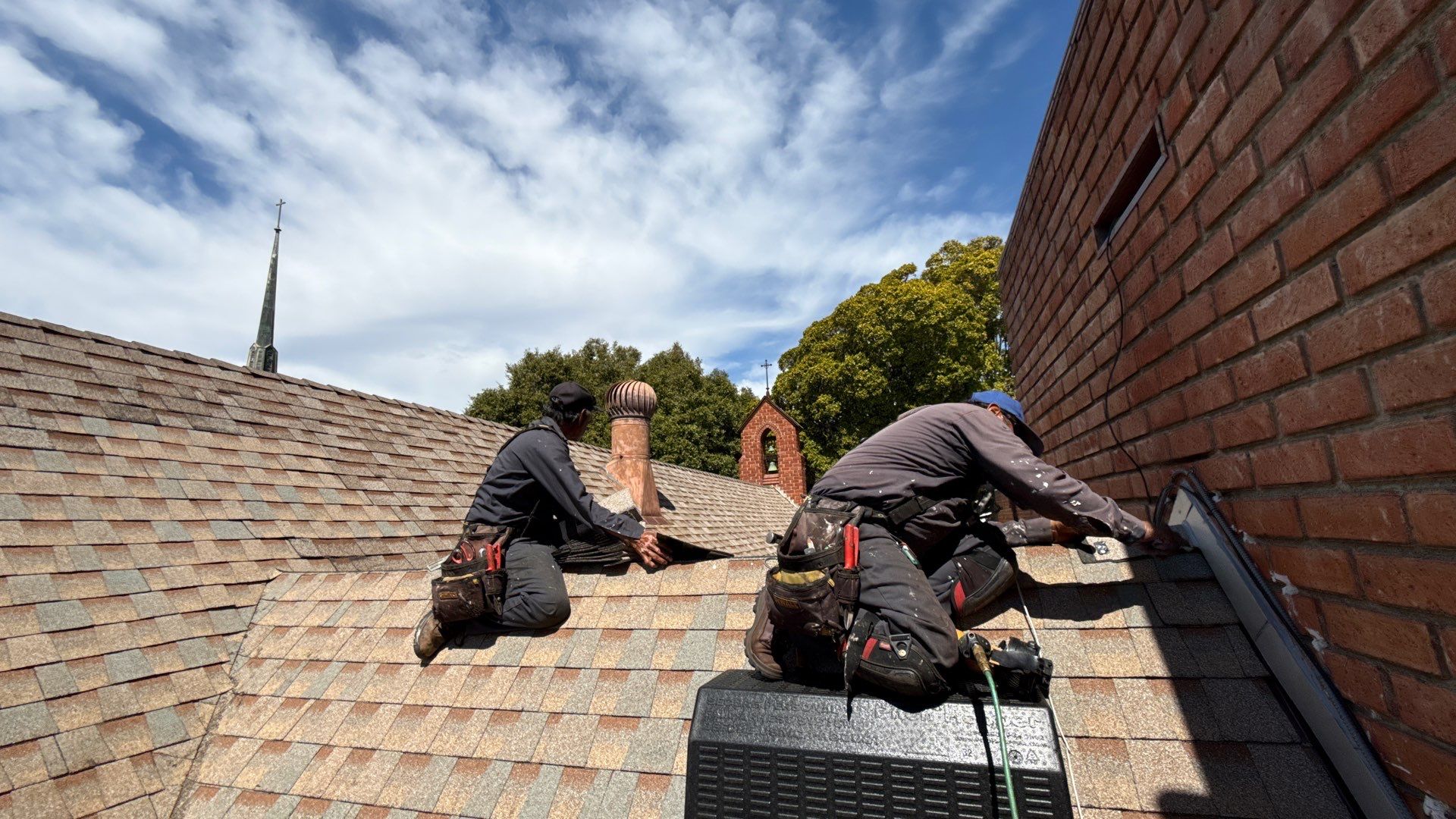 Grace Lutheran Church in Culver City - Roof Repairs using GAF Copper Canyon  by Hull Brothers Roofing