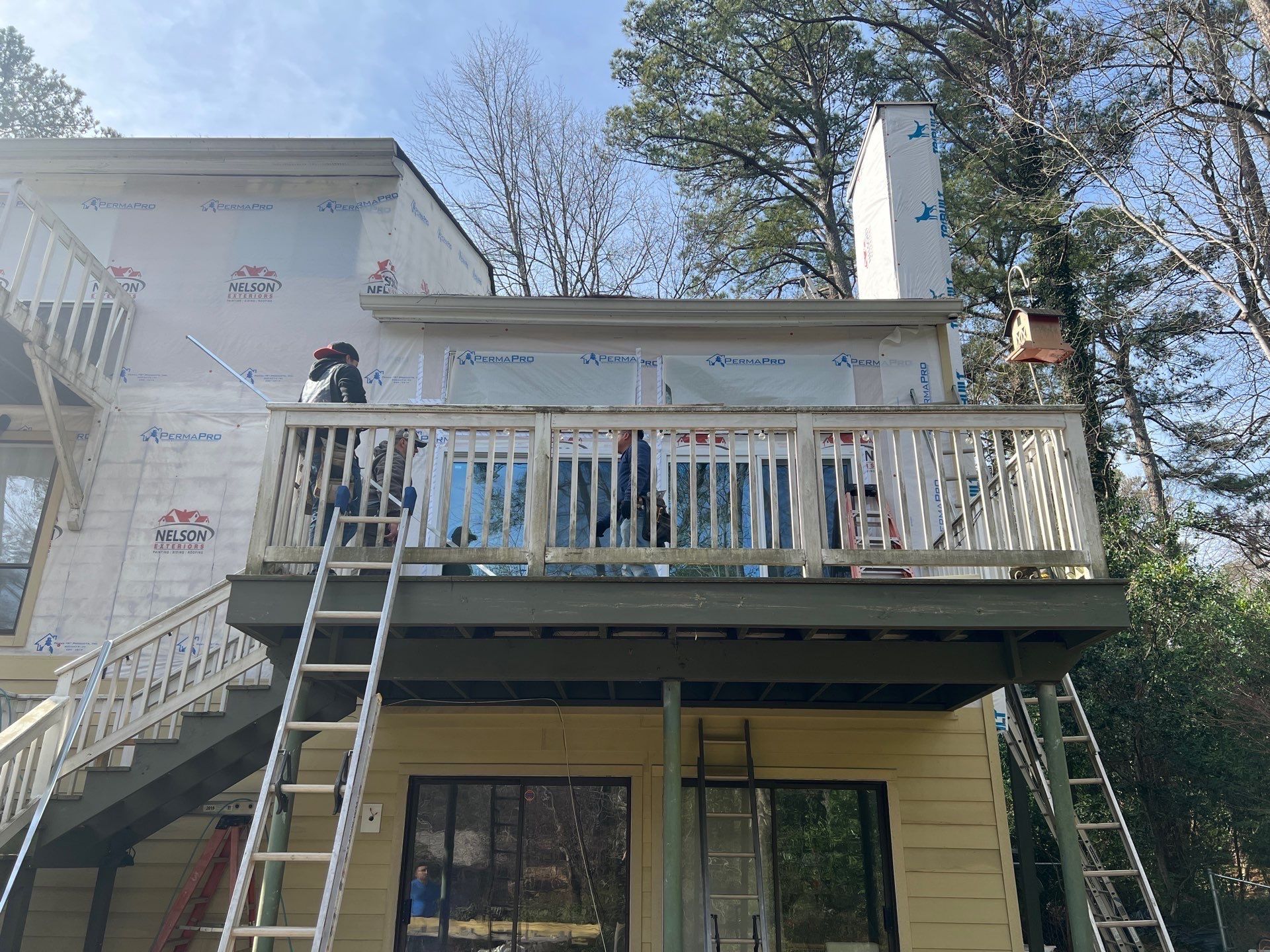 Exterior Painting with Accent Color and James Hardie Siding Installation in Marietta, GA by Nelson Exteriors