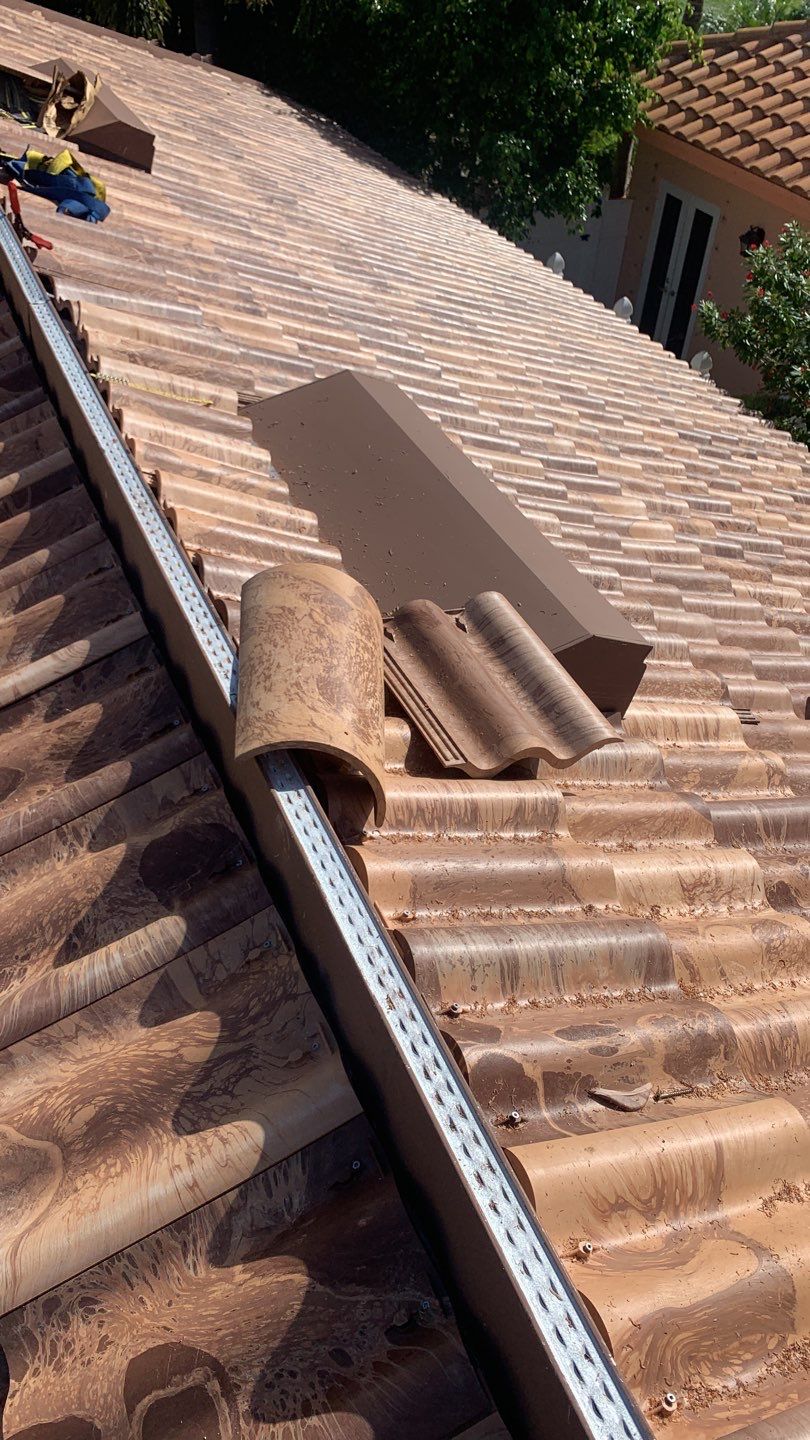 Residential Roofing Installation using Brava Spanish Tile in Mocha Sand by International Roofing