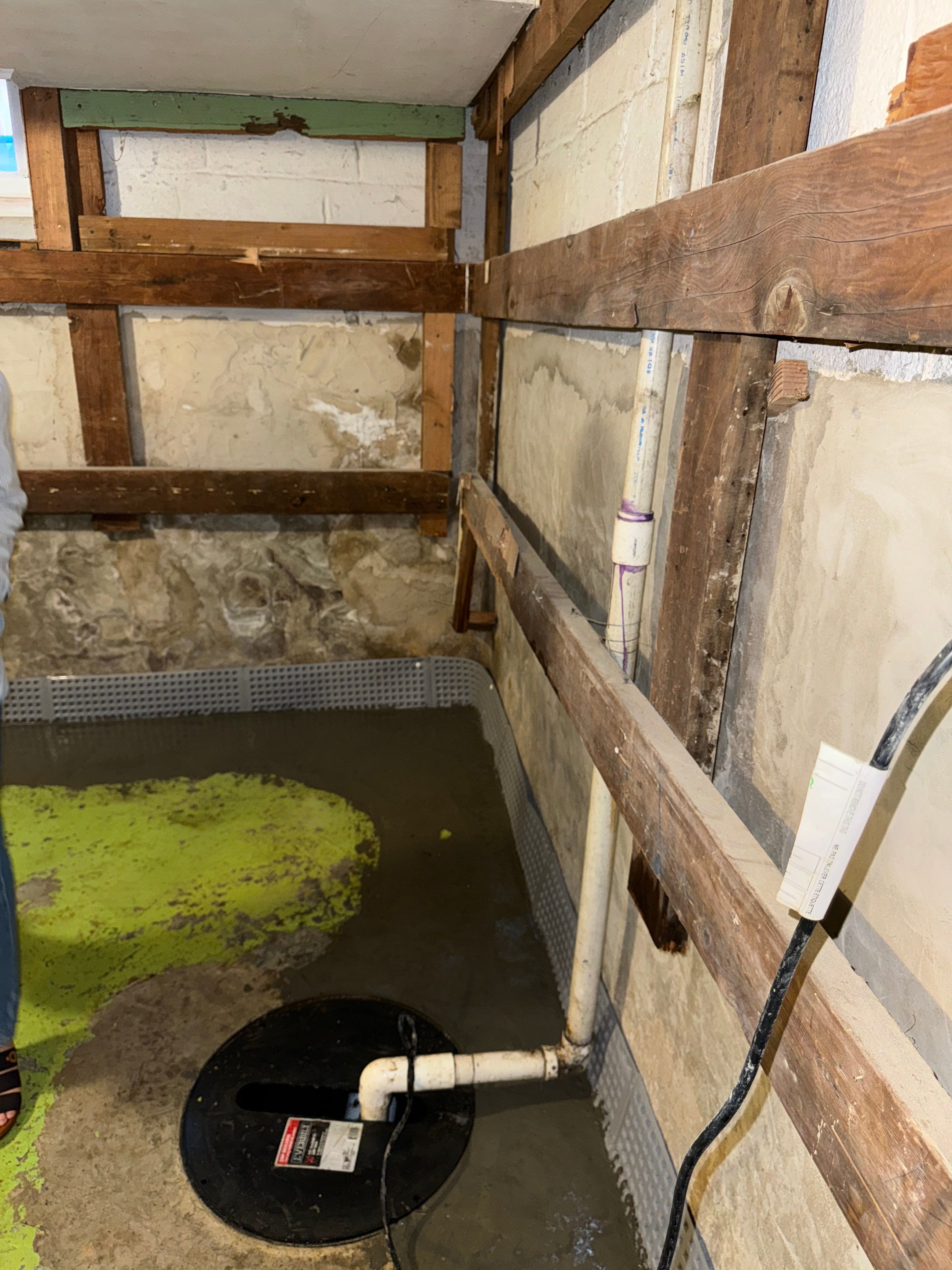 Interior French Drain & Mold Remediation Little Falls NJ by Pure Service Pro, LLC 
