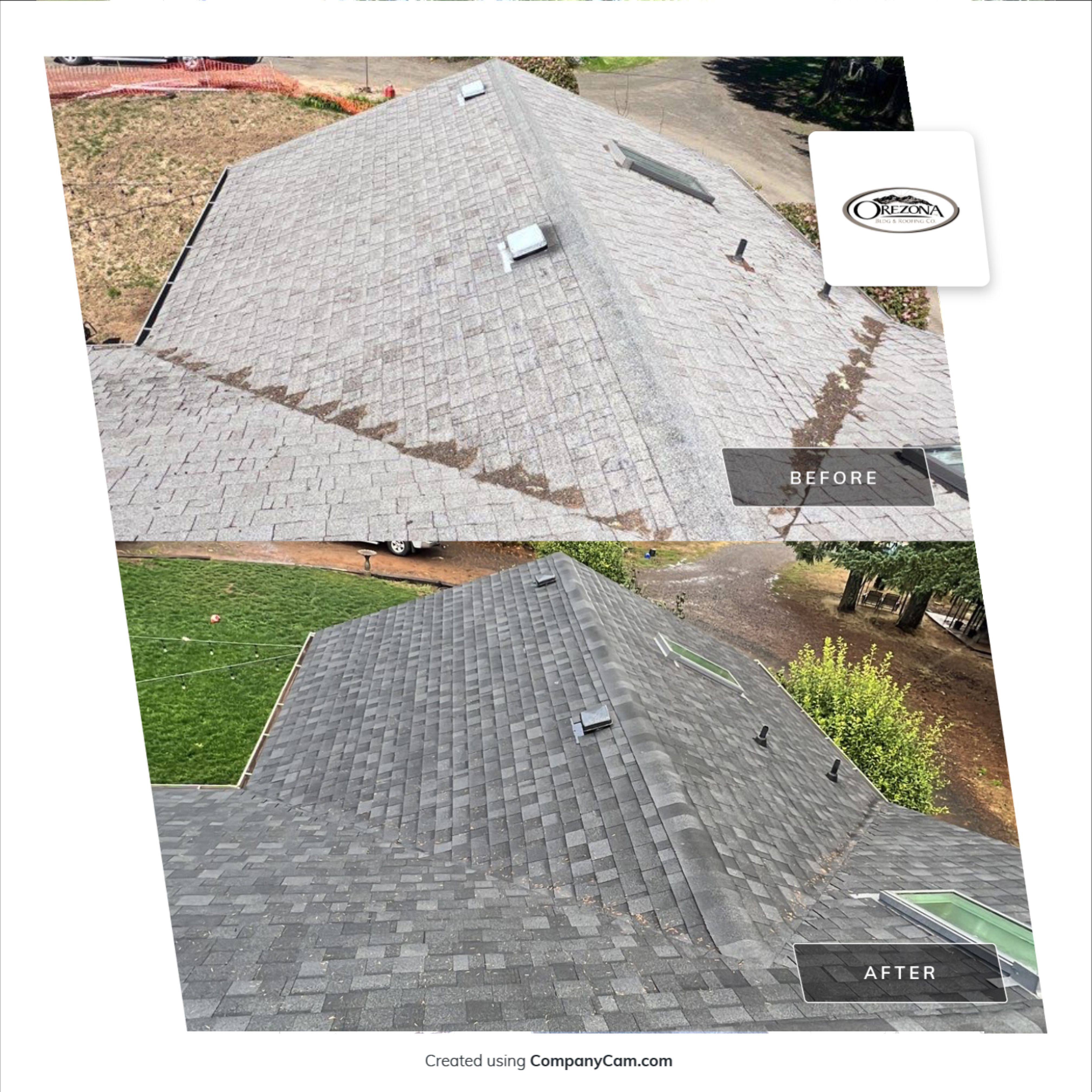 Residential Roofing Installation using IKO Dynasty (Color: Granite Black) by Orezona Building & Roofing Company, Inc.