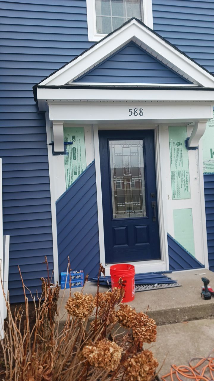 Siding Replacement using Certainteed Restoration Classic D4 Midnight Blue by 180 Contractors