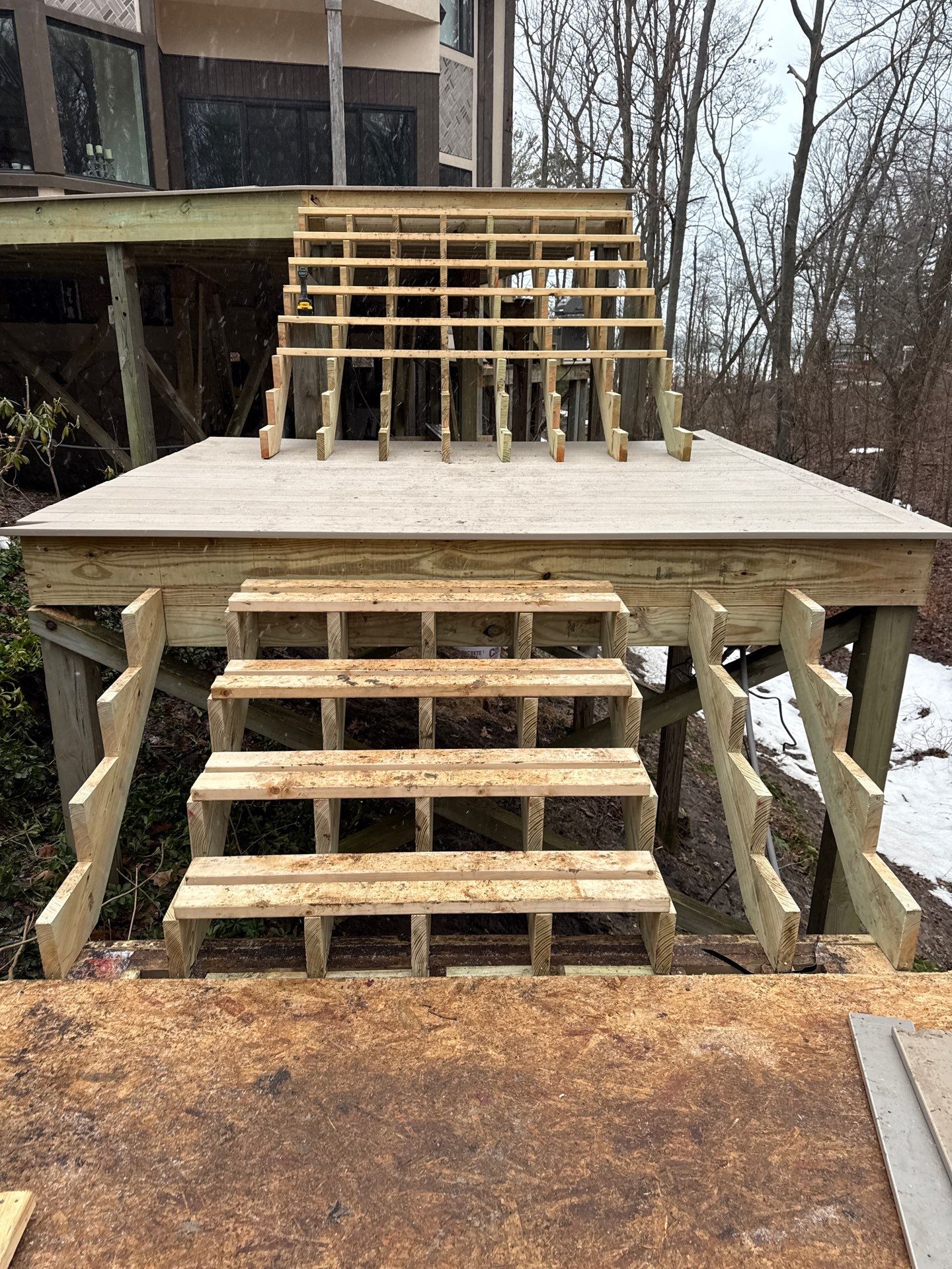 Custom Multi-Level Deck in Grand Haven by Cutting Edge Homes