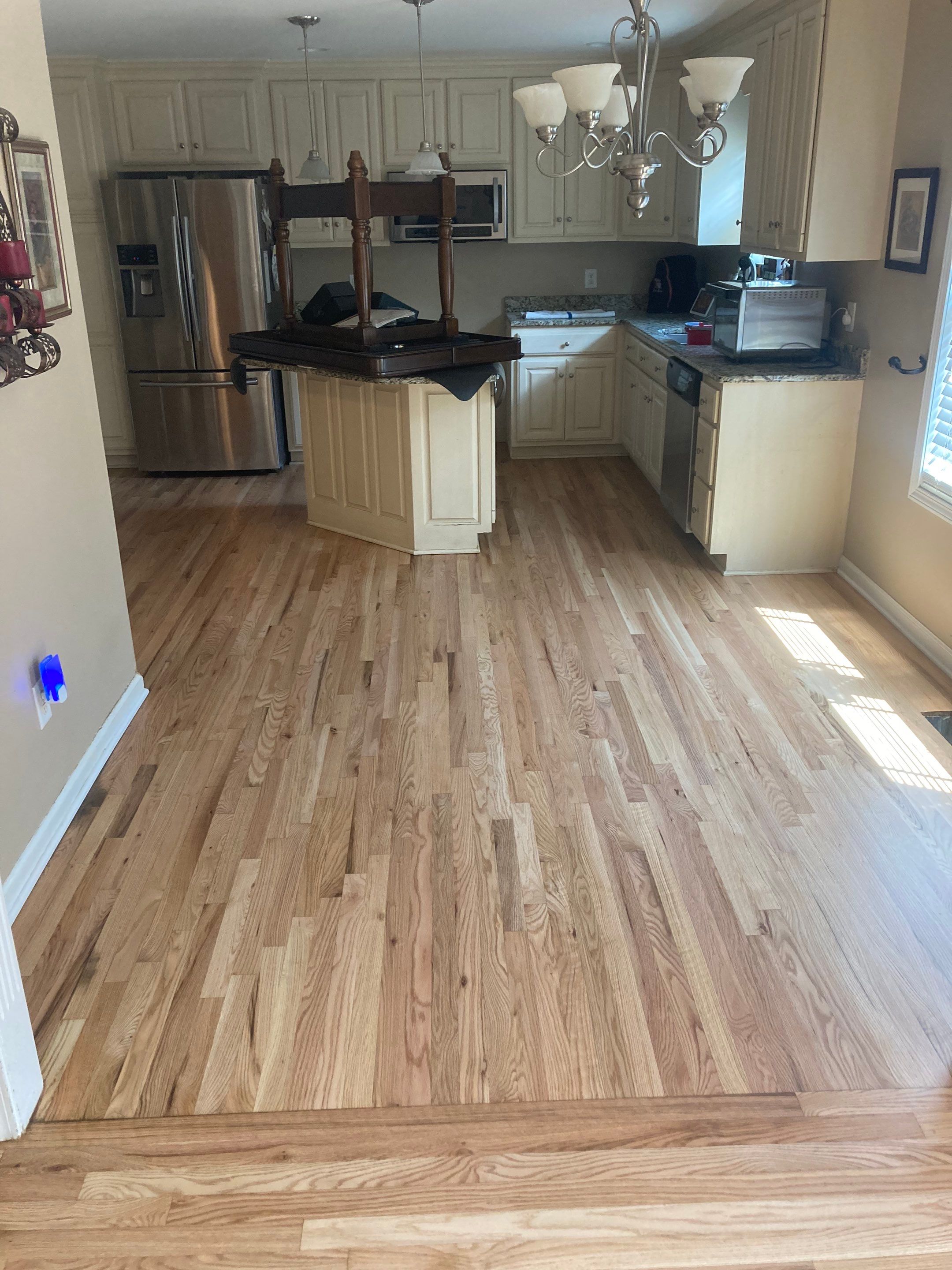 Refinish Red Oak hardwood by Footprints Floors of Nashville