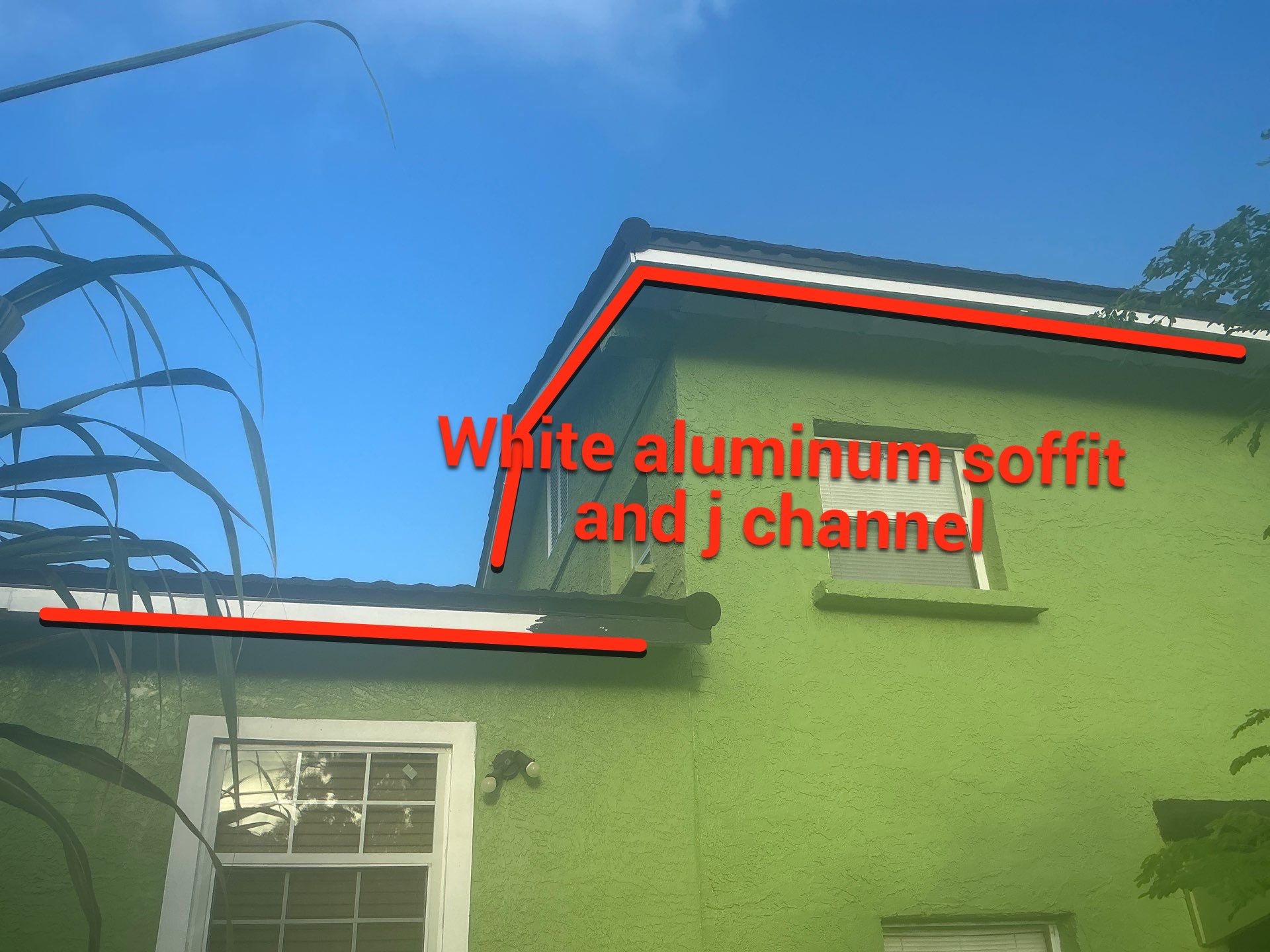White Aluminum Soffit and Fascia in St.Petersburg FL by Gutter Professors