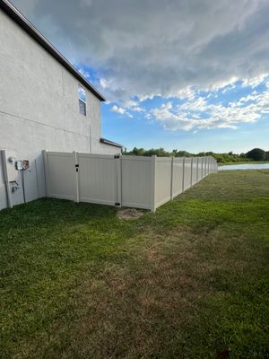 Apollo Beach, FL 6ft. Tall Tan Vinyl Privacy Fence