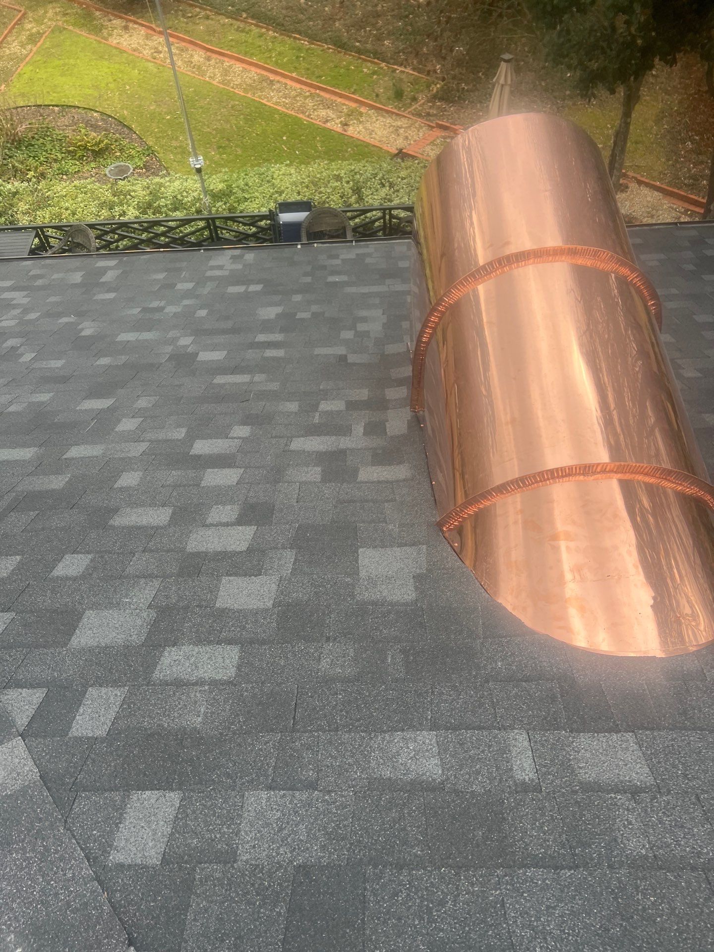 Onyx Black Shingle w/ Copper Upgrades by IAM Roofing LLC