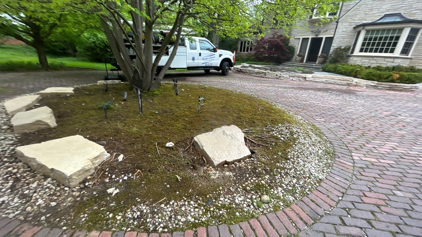 Winnetka, IL bluestone patio cleaning by Northern Power Washing LLC.