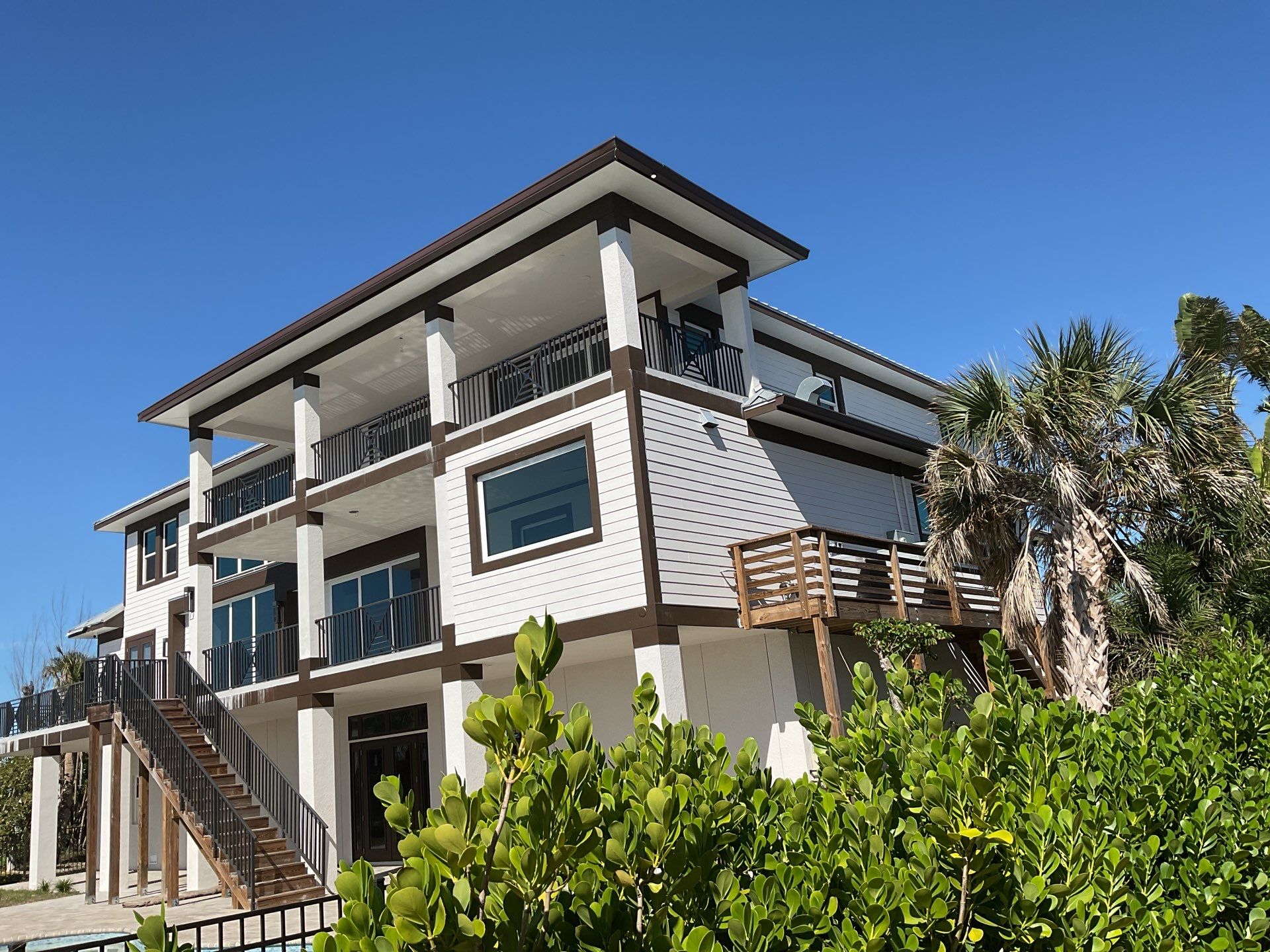Brown Gutter Installation in Sanibel FL by Gutter Professors