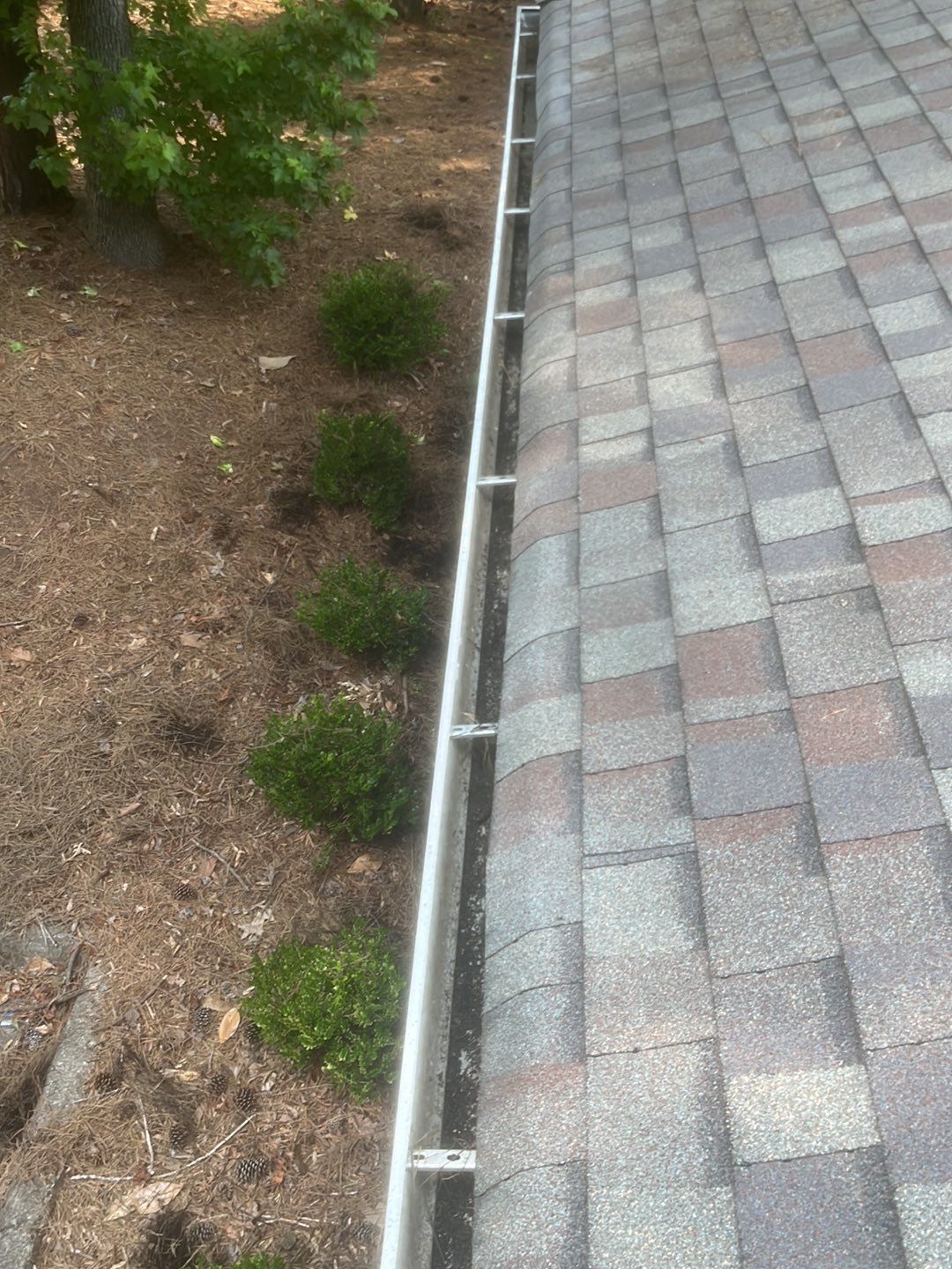 Commercial gutter cleaning Holly Springs & Fuquay-Varina, NC after photo with clean gutters