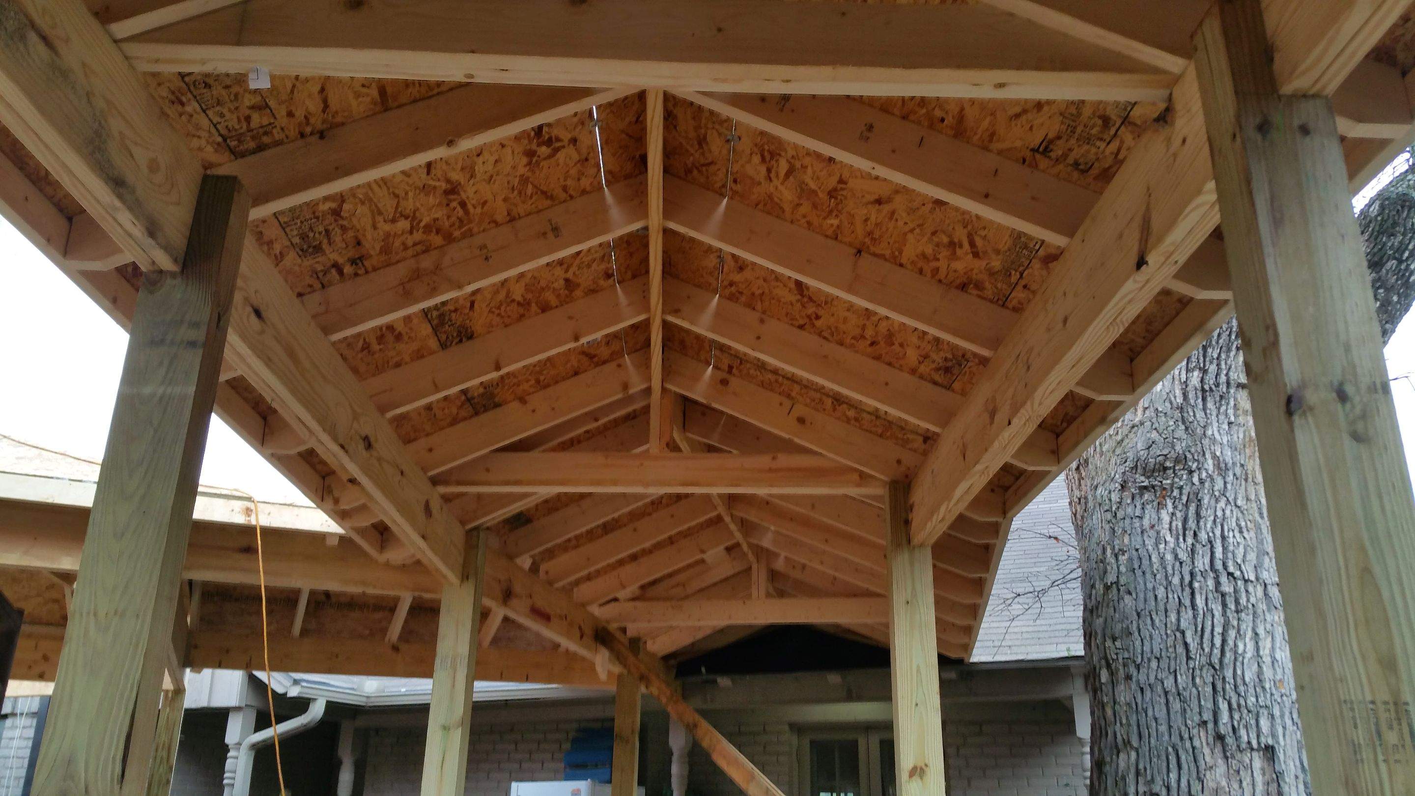 Covered Walkway Patio for a Private School by First United Roofing & Construction