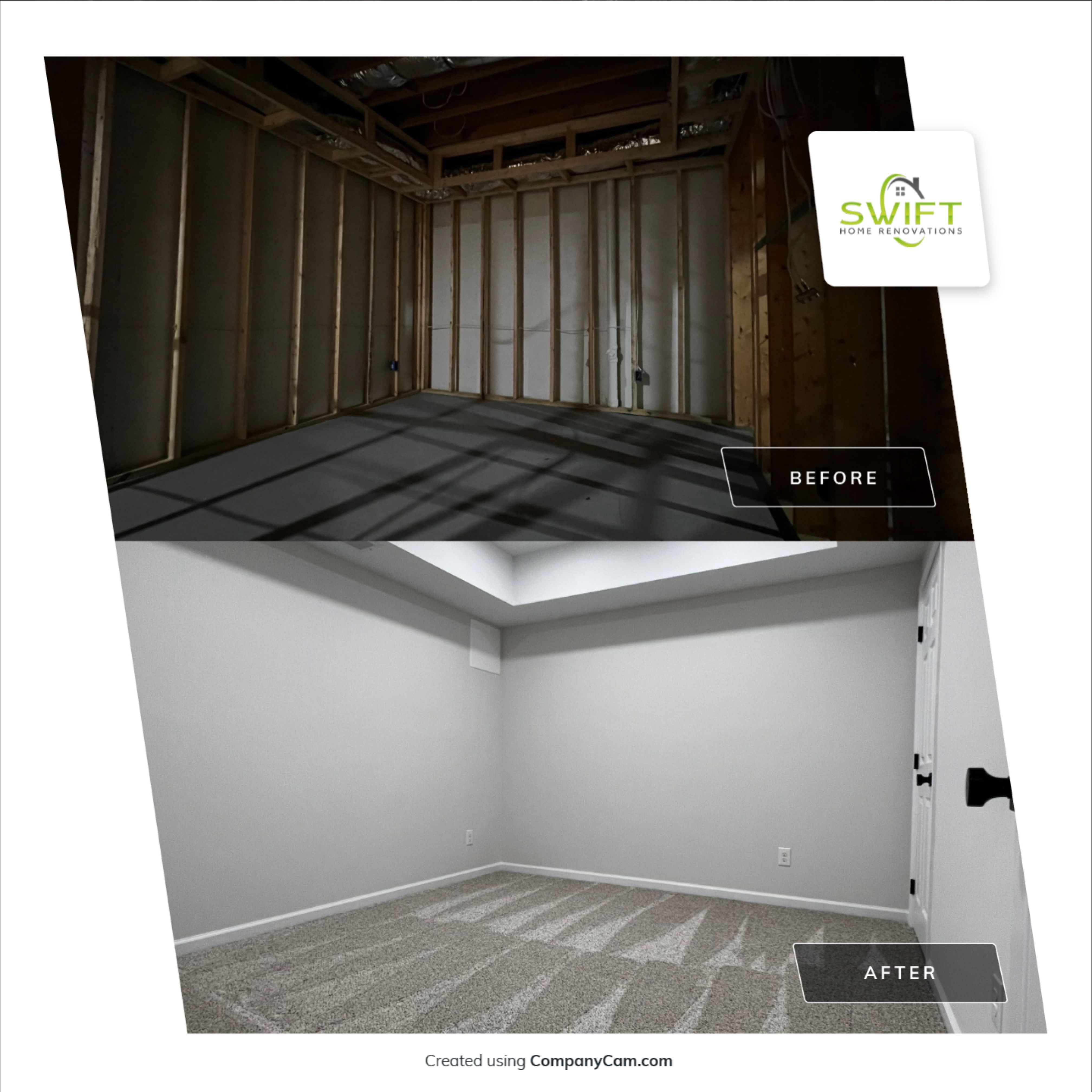 Finished Basement with Custom Built-ins and Full Bathroom in Acworth by Swift Home Renovations