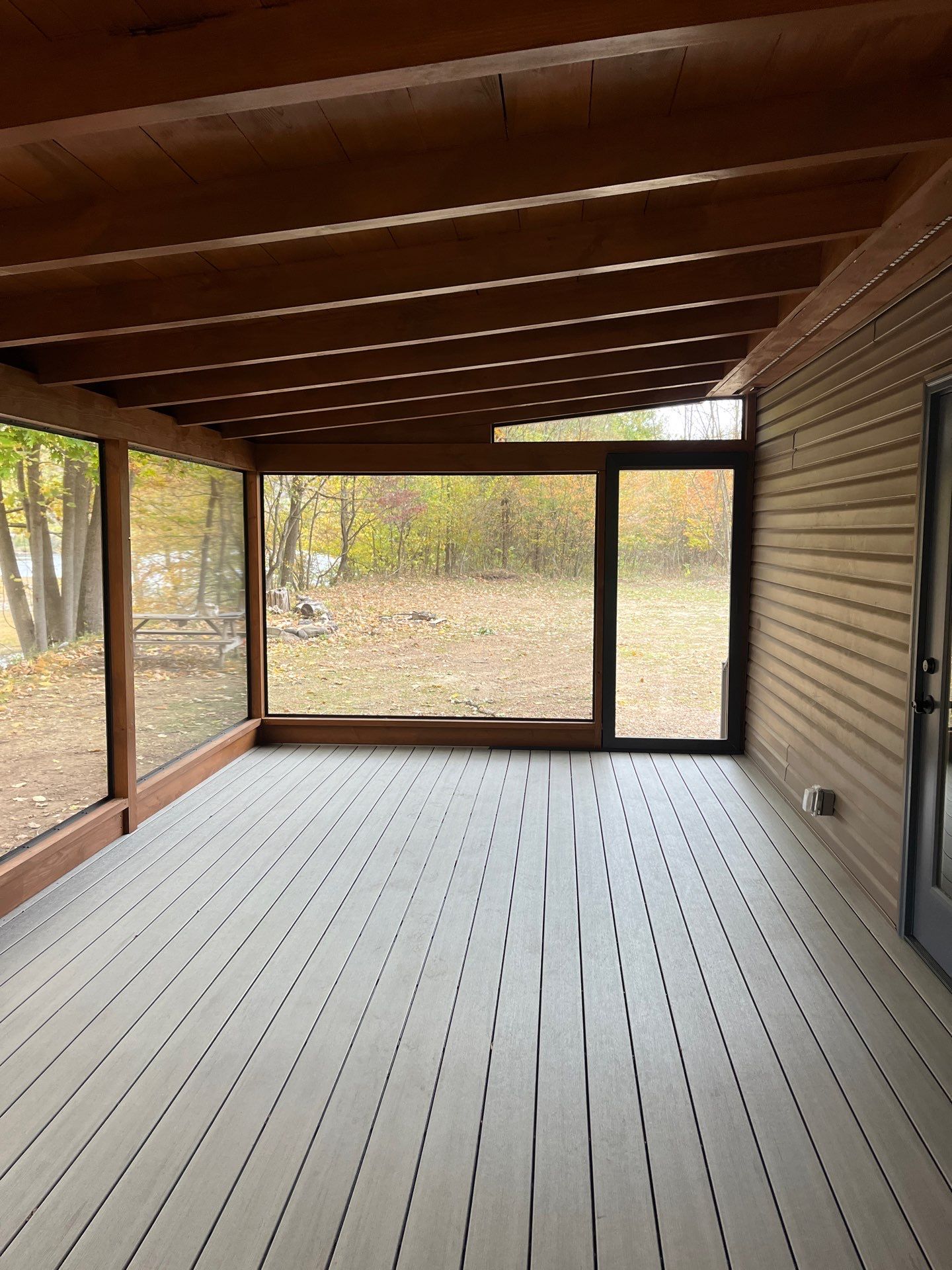 Custom Composite Deck and Screened Porch Addition in Hinton by Walnut Hollow Decks & Outdoor Living
