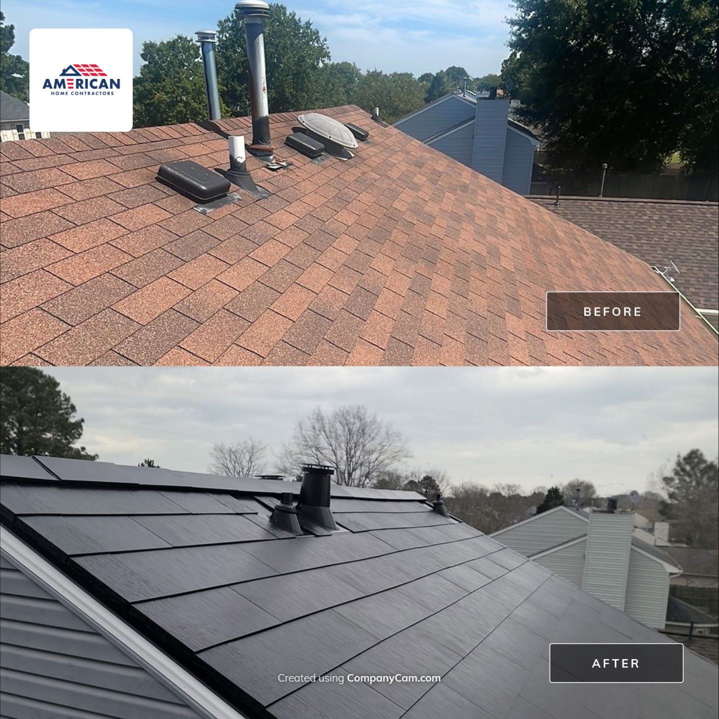 Tesla Solar Roof + Powerwall in Virginia Beach, VA by American Home Contractors