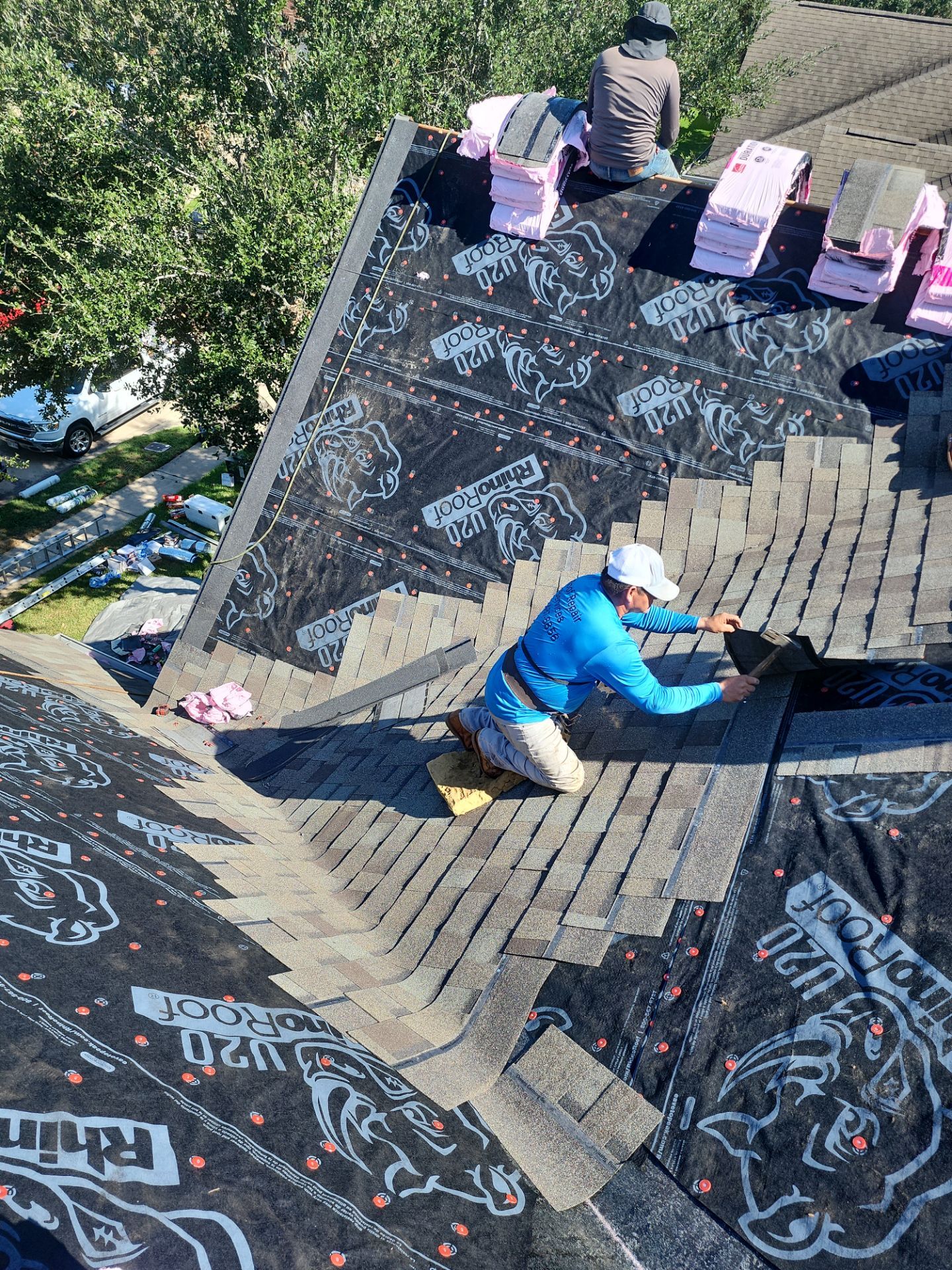 Residential Roofing Installation using Owen's Corning Duration (Lifetime) Shingles by Roof Repair Company