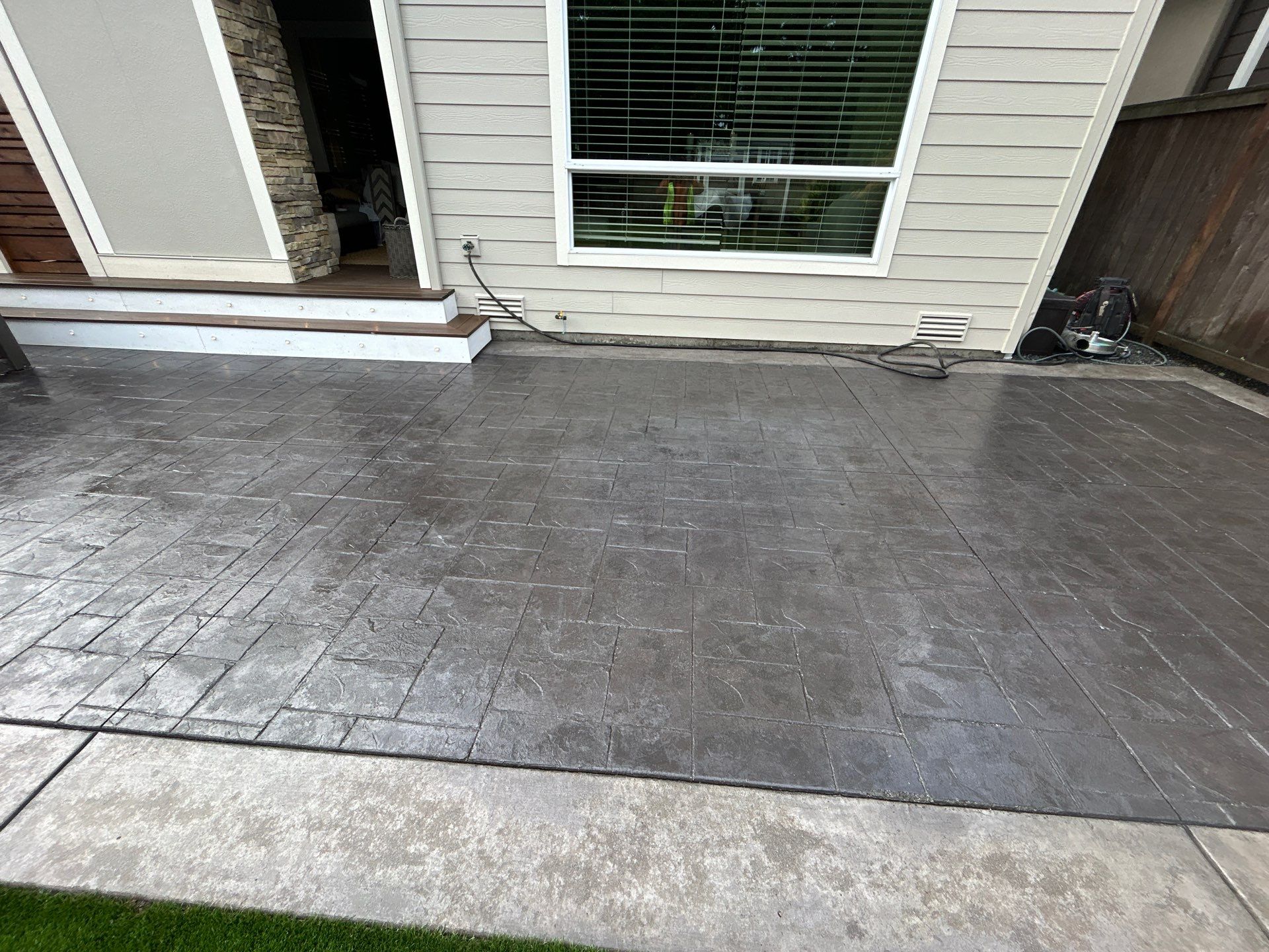 Stamped Concrete Driveway with Sealed Finish | Everett  by Jireh Asphalt & Concrete Inc 