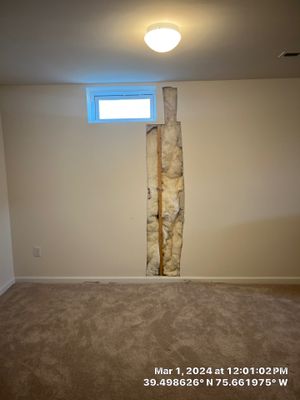 Water Damage Inspection & Basement Dryout – Middletown, DE