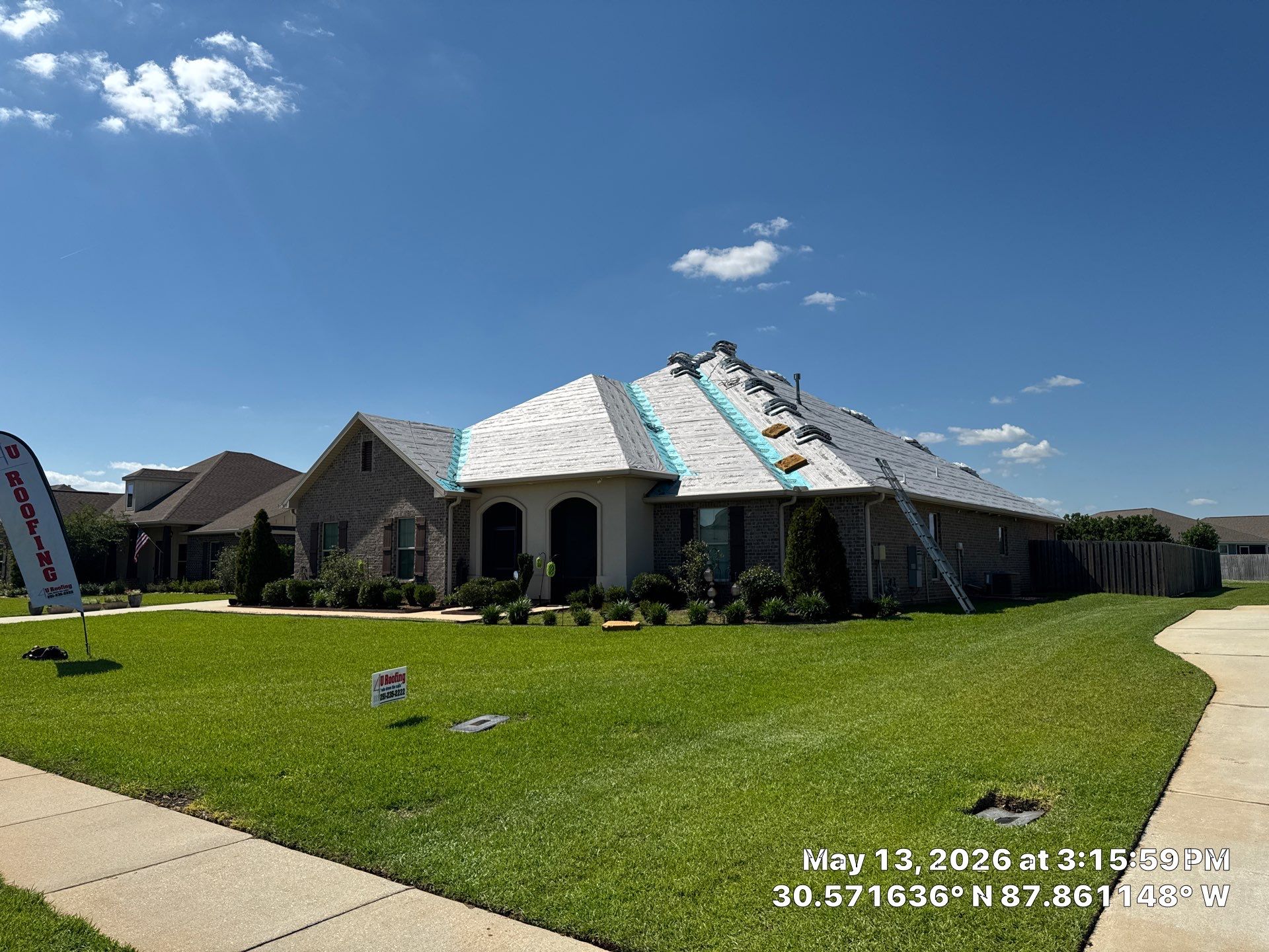GAF Architectural Shingle Roof Replacement in Fairhope, Alabama by 4U Roofing