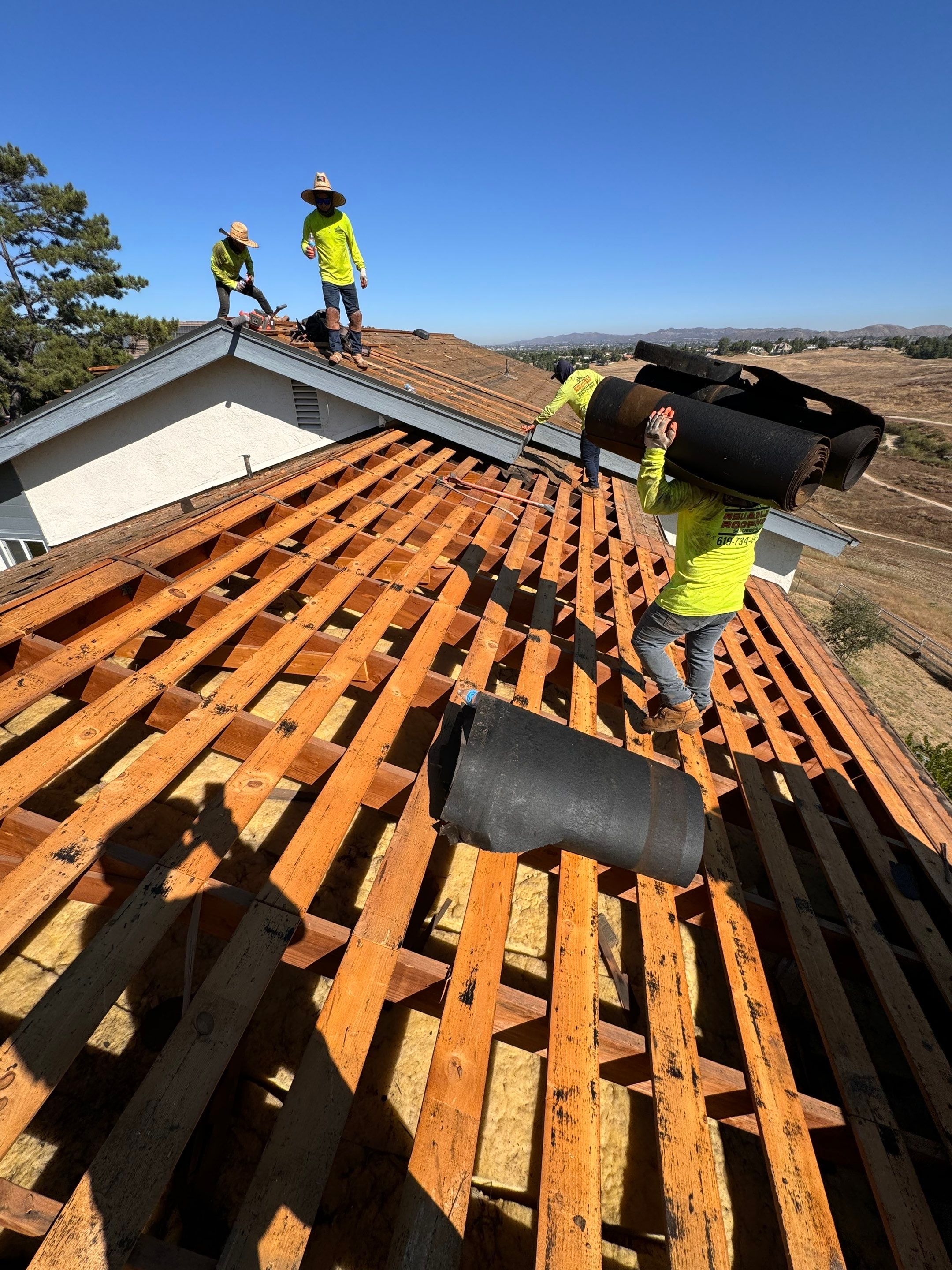Complete Concrete Tile Roof Replacement and Decking Upgrade by Reliable Roofing San Diego Inc.