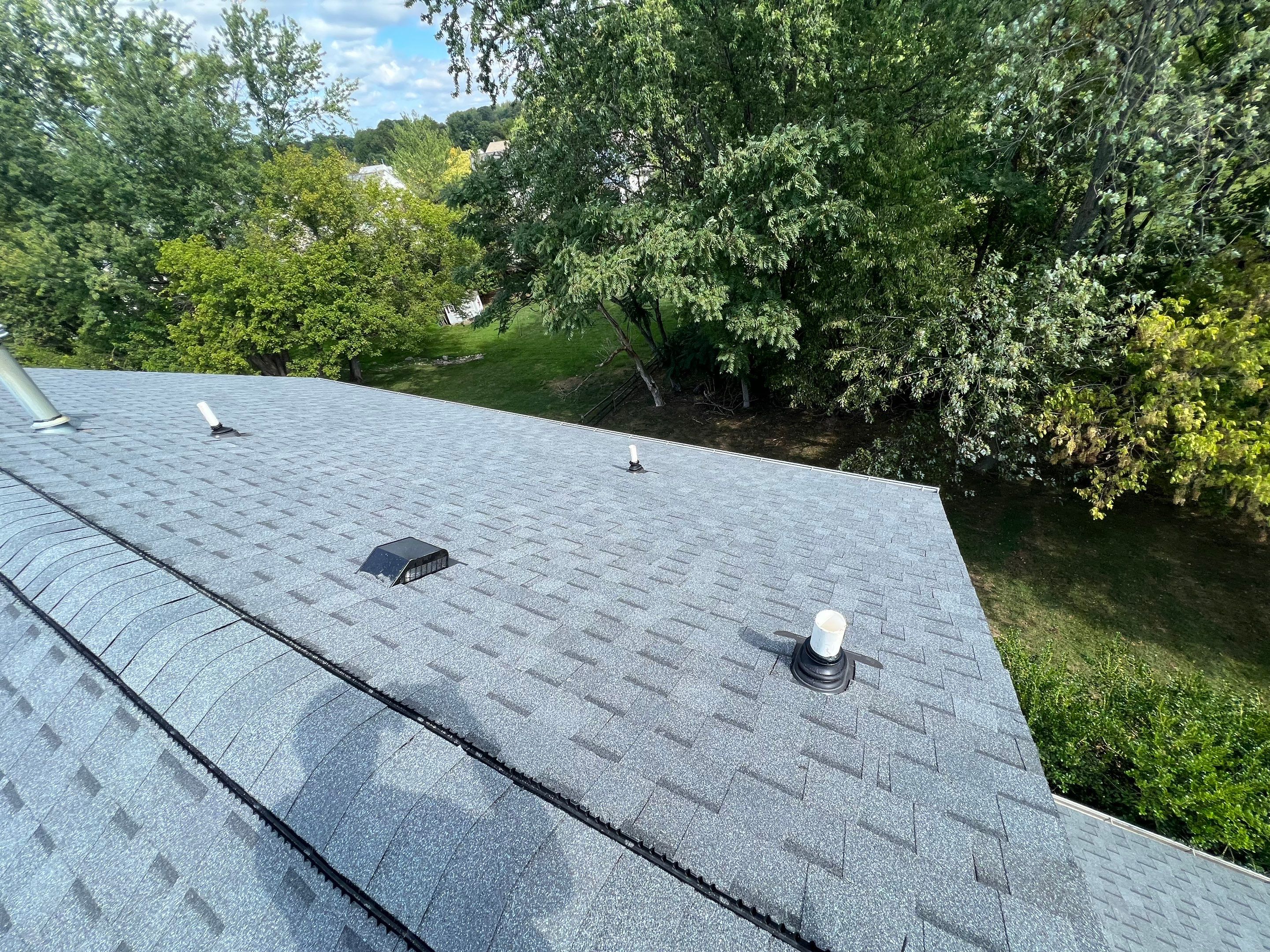 Residential Roofing Installation using Atlas Pinnacle Pristine Pewter Architectural Shingles by Frederick Roof Repair