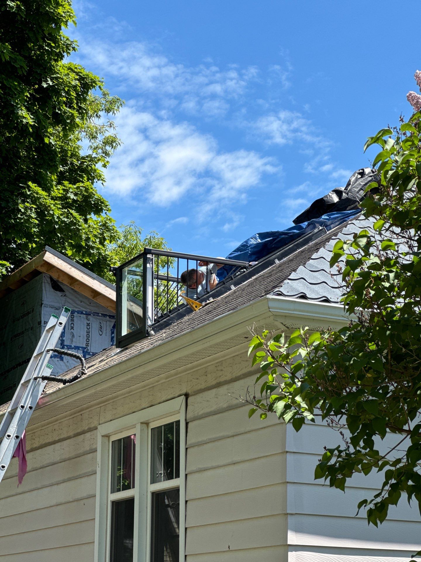 New balcony Skylight system installation by Bobby Built