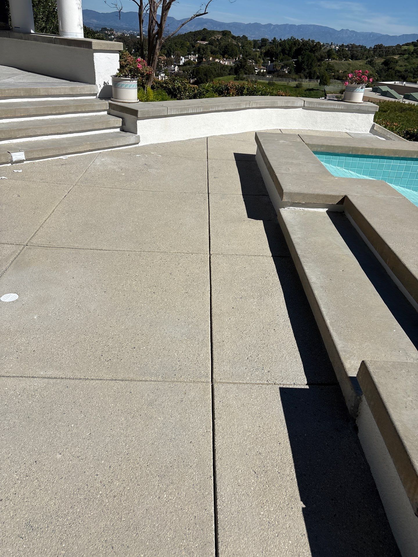 Sandblasting Concrete Back Patio In Calabasas, CA by La Power Washing Inc
