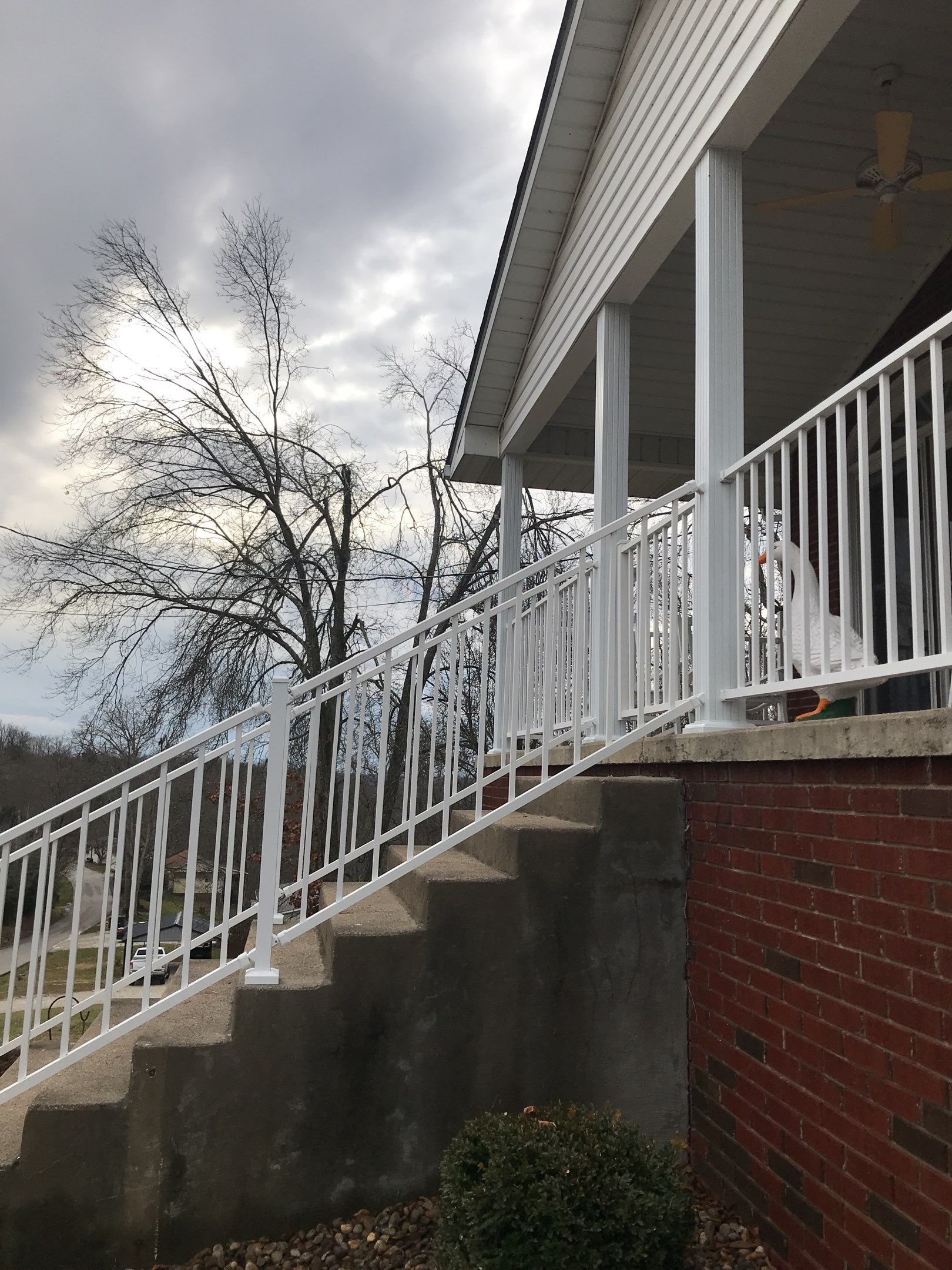 Porch Update using Westbury Aluminum Railing by Secure Construction Company Inc