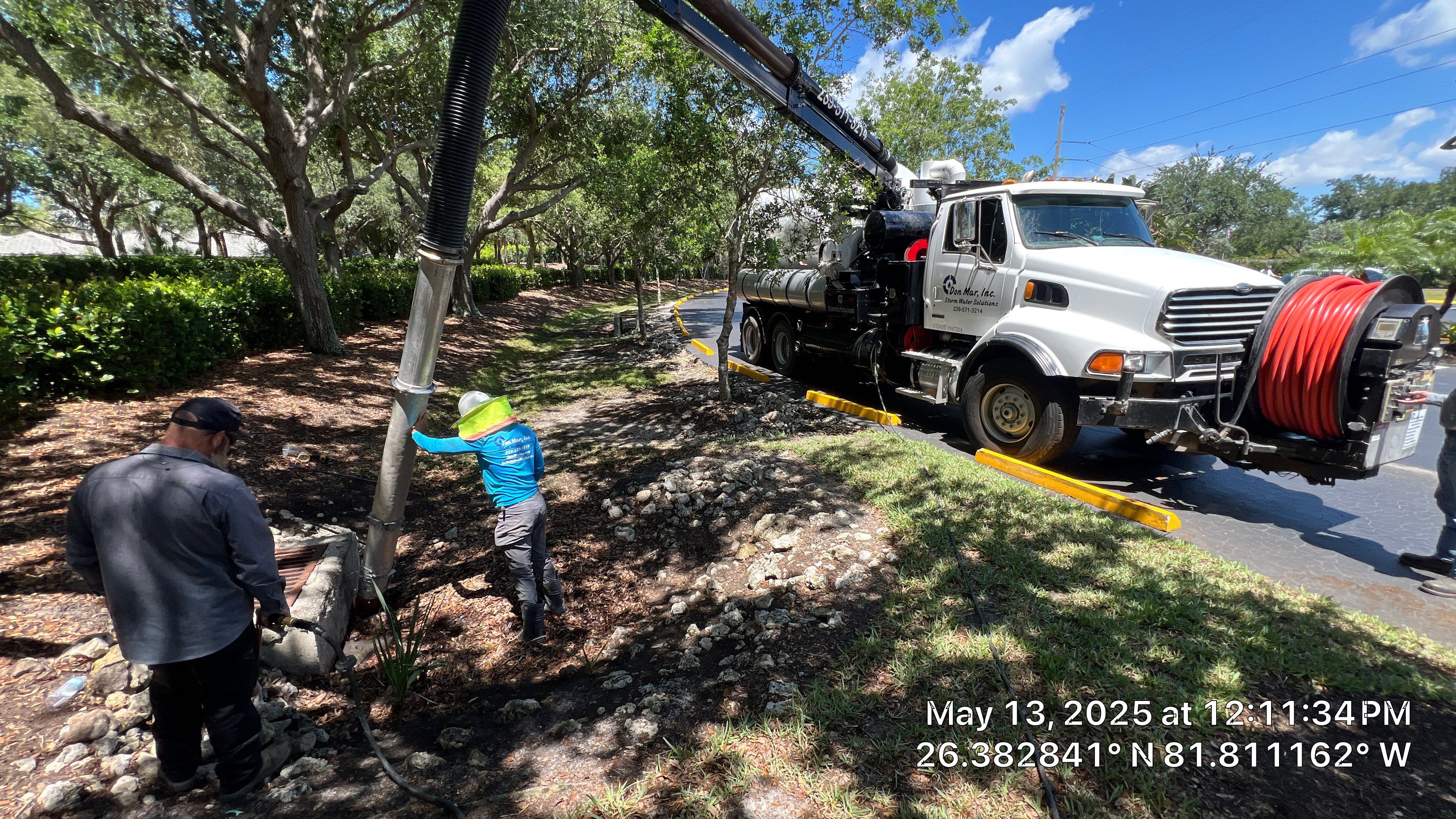 Pelican Landing Fitness & Tennis Court Parking Lot Stormwater System Maintenance by Don Mar, Inc. Storm Water Solutions