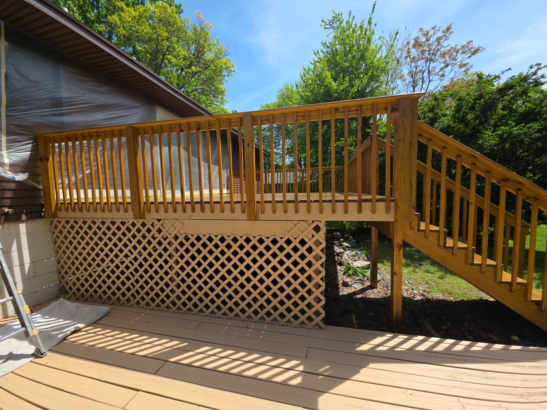 Deck Staining Project Completed in Muskegon, Michigan 49444 by Gordon Painting