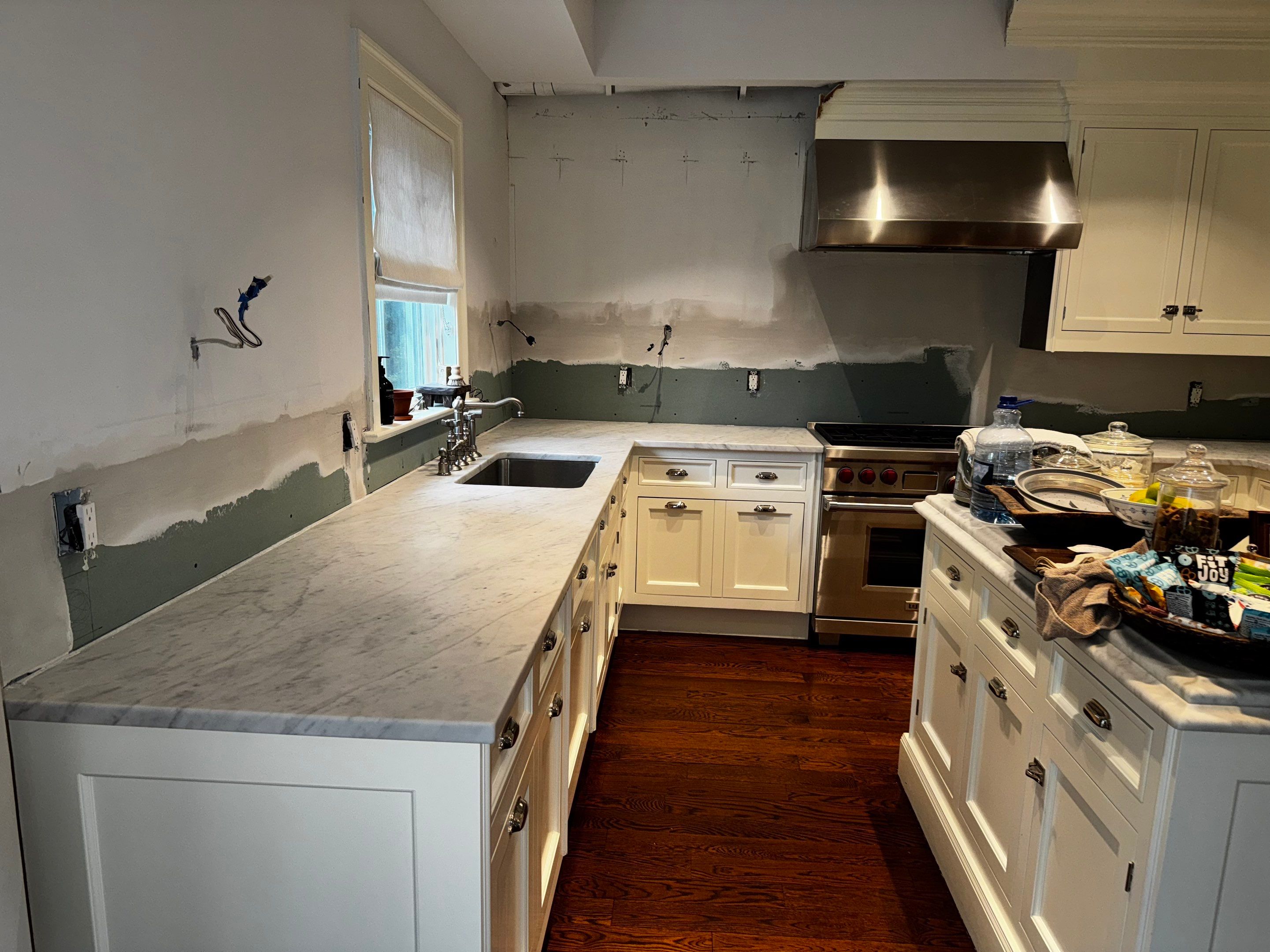 Water Damage Repairs in Luxury Kitchen and Primary Bathroom by Fox Hill Luxury Real Estate Services