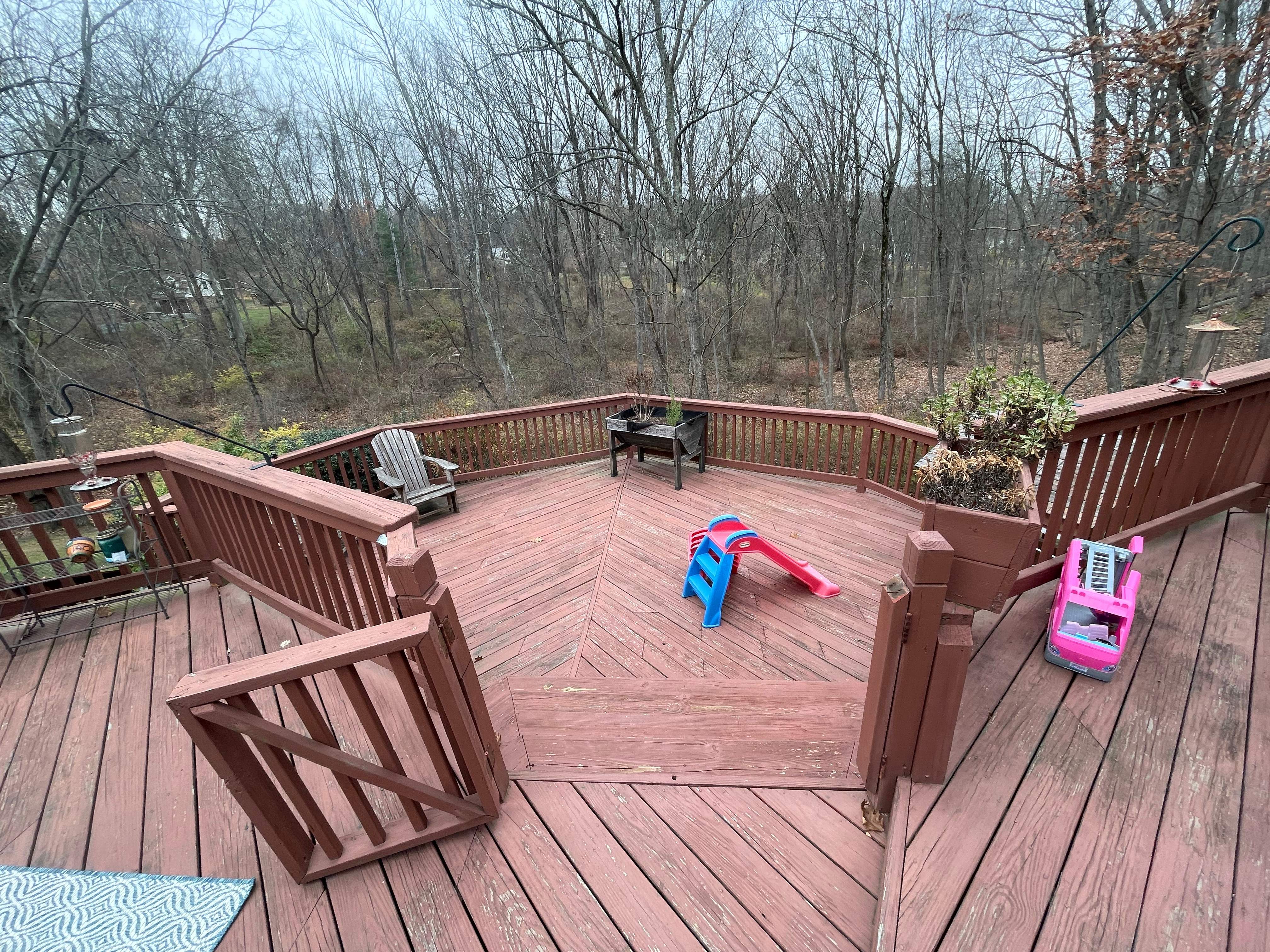 New Deck using Deckorators  decking and vinyl railings by deck guardian